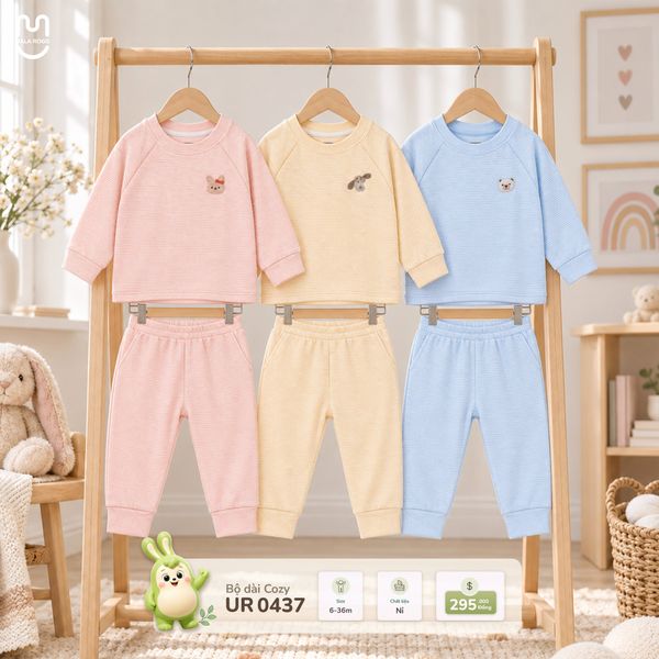  Bộ dài tay nỉ xốp Cozy Uala Rogo UR 0437 