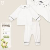  Bộ sơ sinh dài tay cài giữa cổ sen Uala Rogo UR 0303 