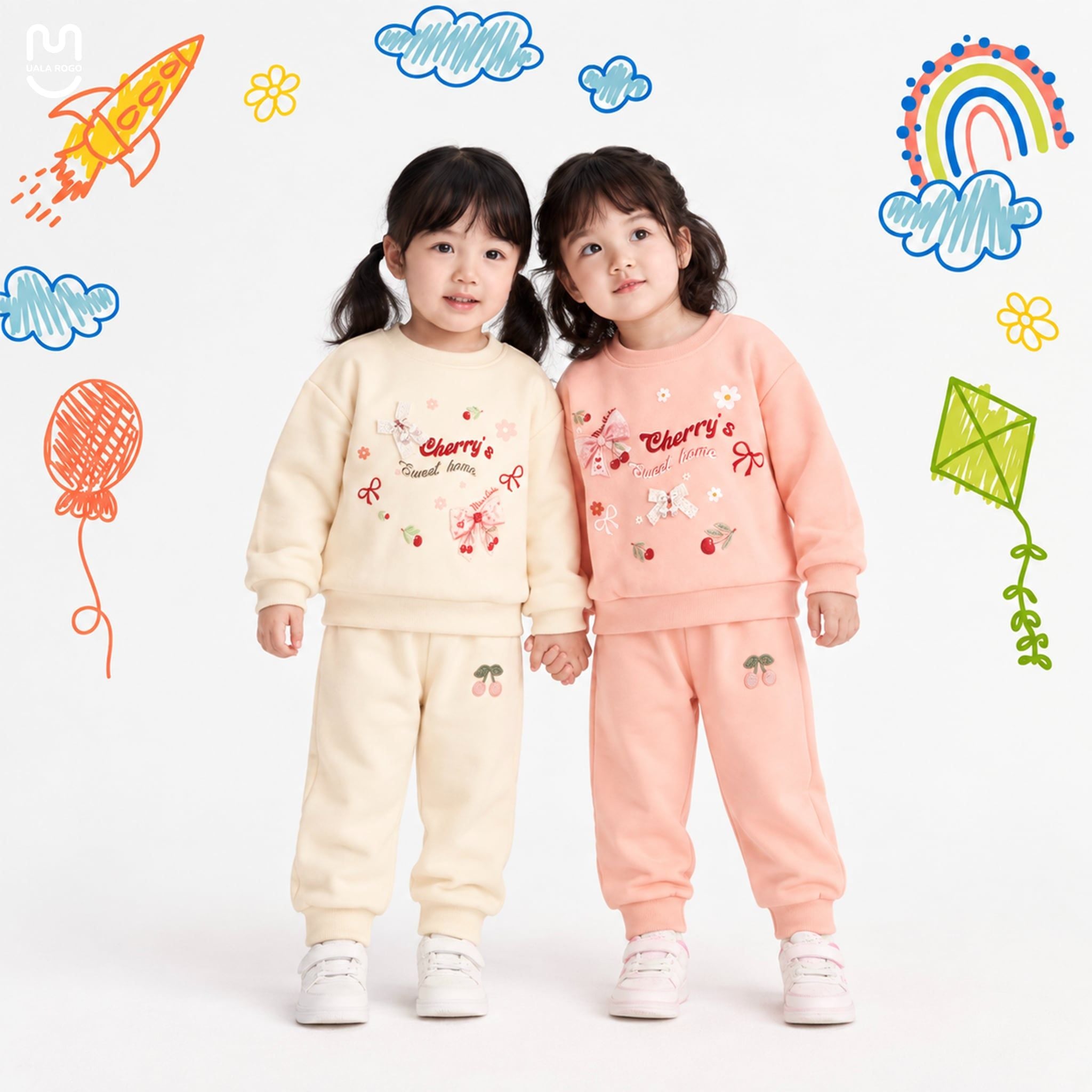  Bộ nỉ cào lông dài tay Cherry Uala Rogo UR 0494 
