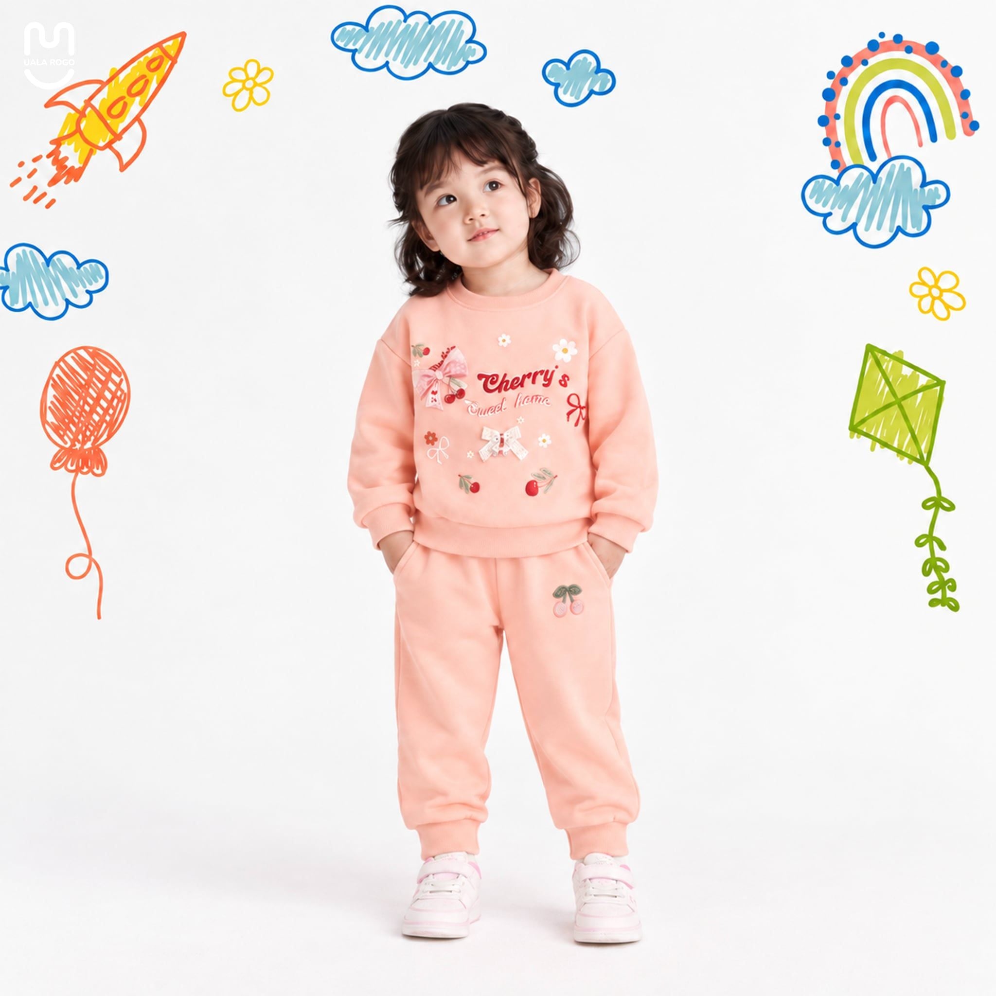  Bộ nỉ cào lông dài tay Cherry Uala Rogo UR 0494 
