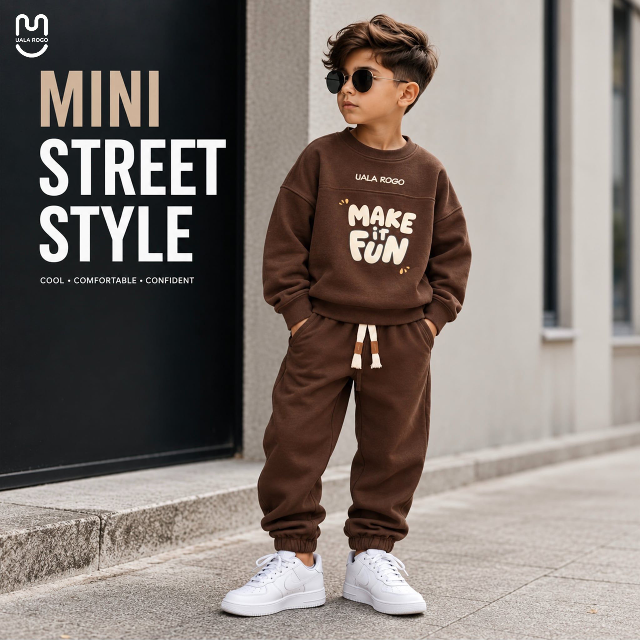  Bộ nỉ cào lông dài tay Funny Uala Rogo UR 0504 