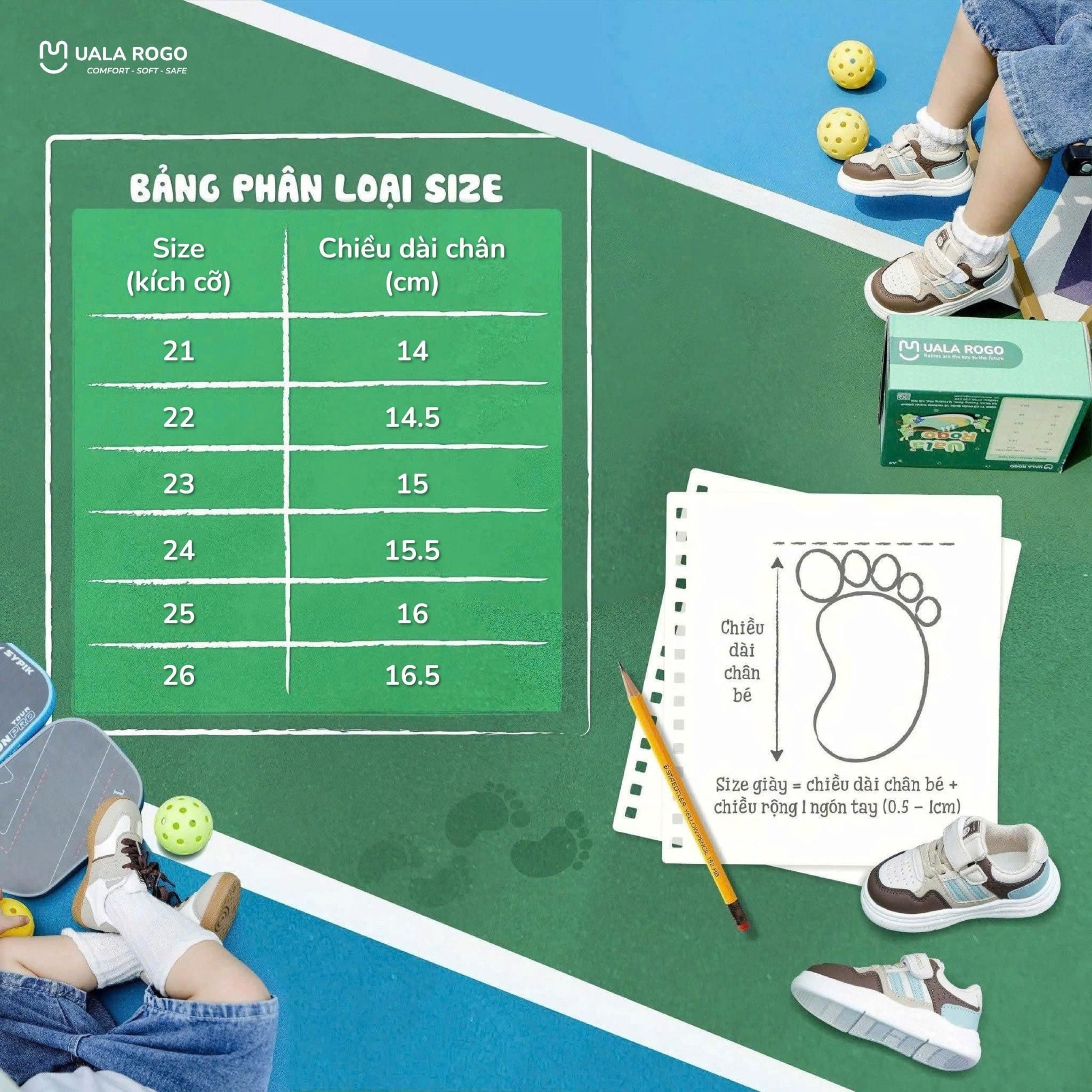  Giày Kids UalaRogo Cho Bé UR 5757 