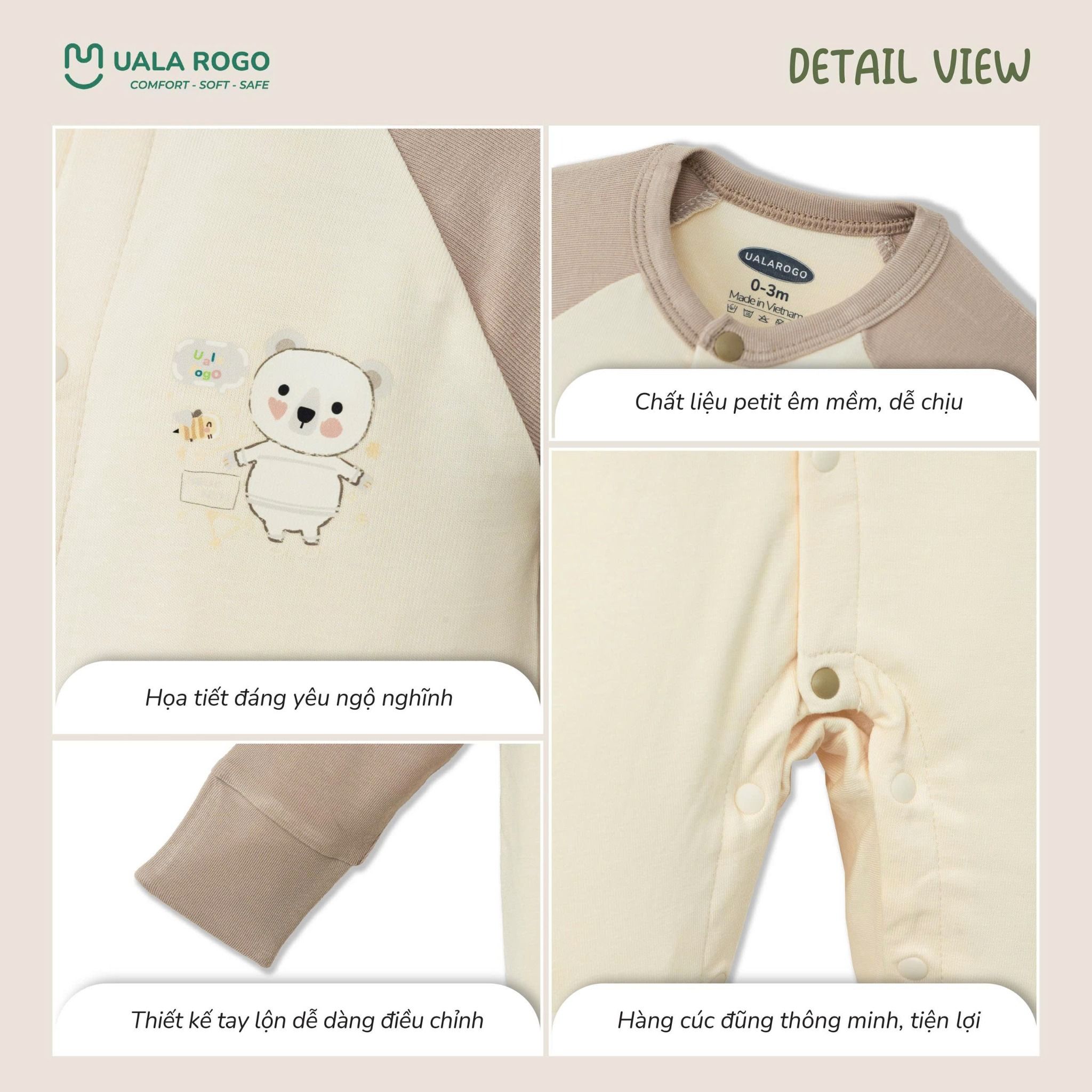  Body Liền Chân Lộn Tay Petit UR 2224 