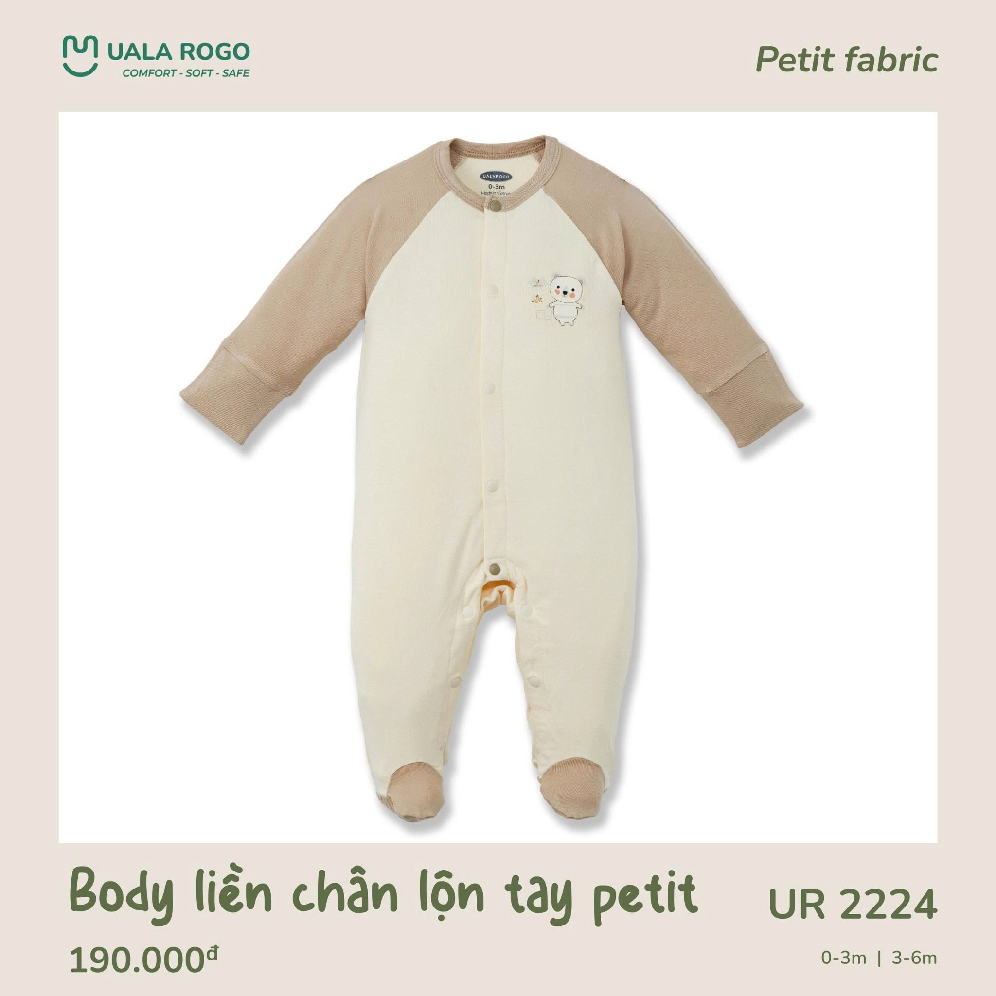  Body Liền Chân Lộn Tay Petit UR 2224 