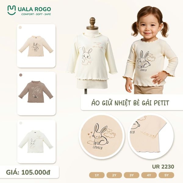  Áo Giữ Nhiệt Bé Gái Petit UR 2230 