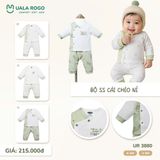 Bộ Sơ Sinh Cài Chéo Nỉ UR 3880 