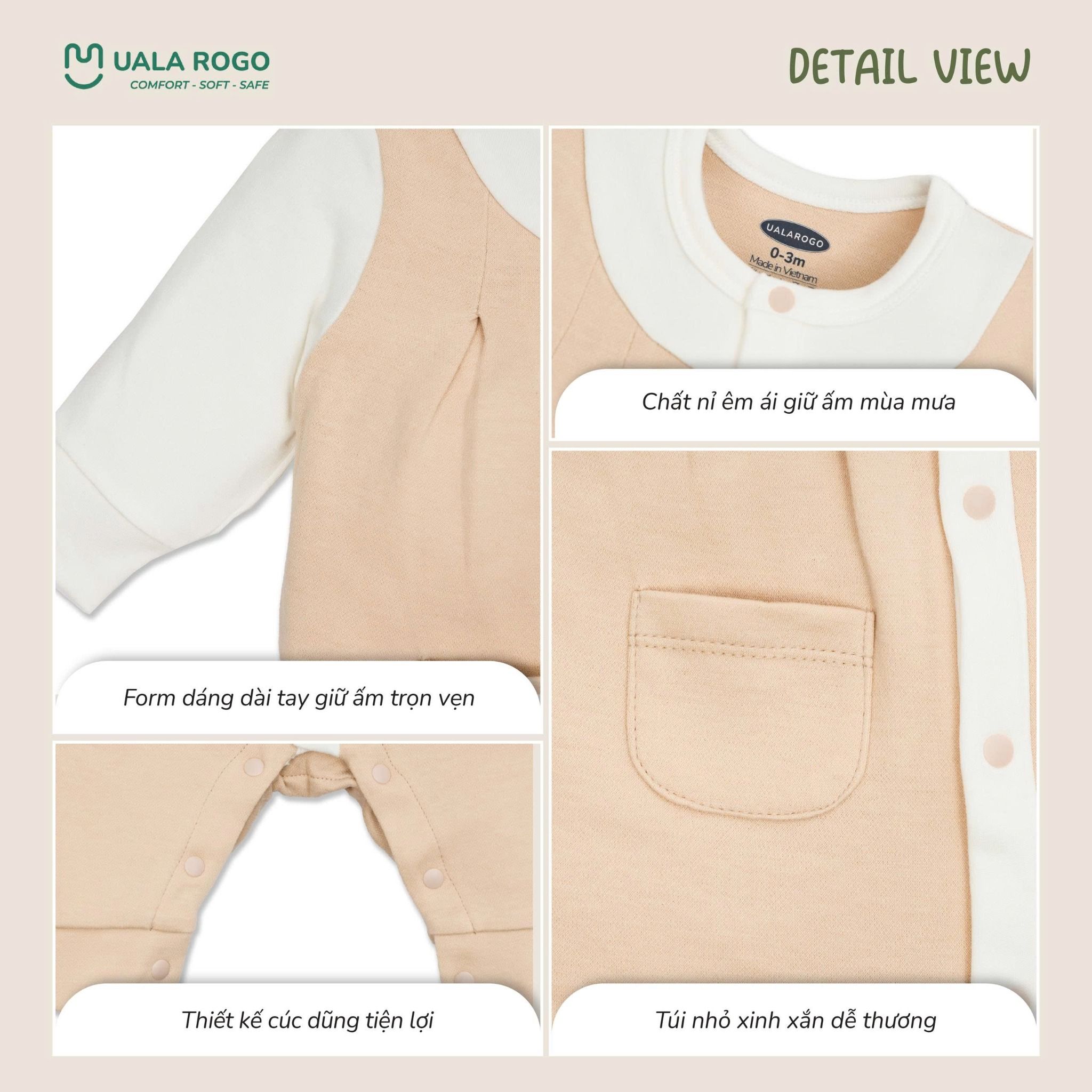  Body Cài Giữa Nỉ UR 3819 