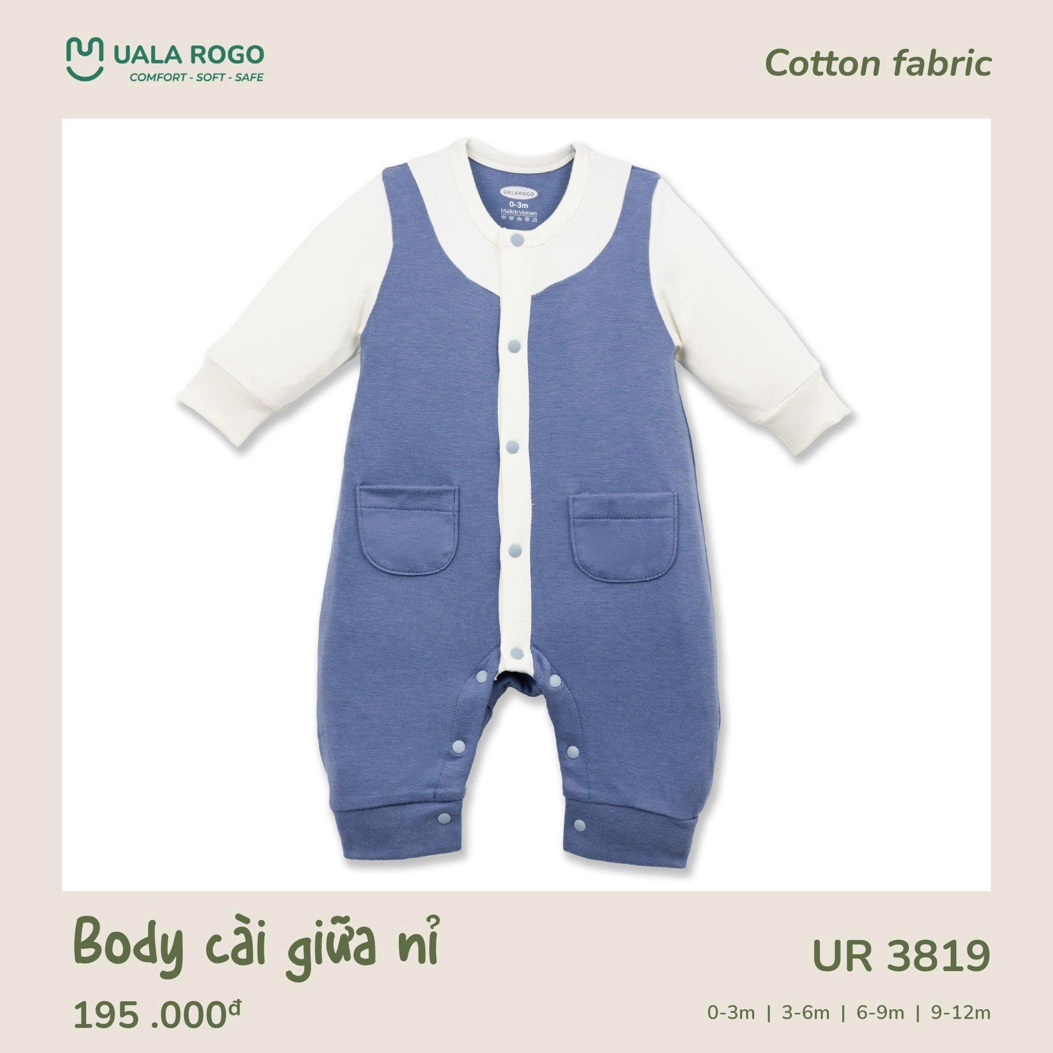  Body Cài Giữa Nỉ UR 3819 