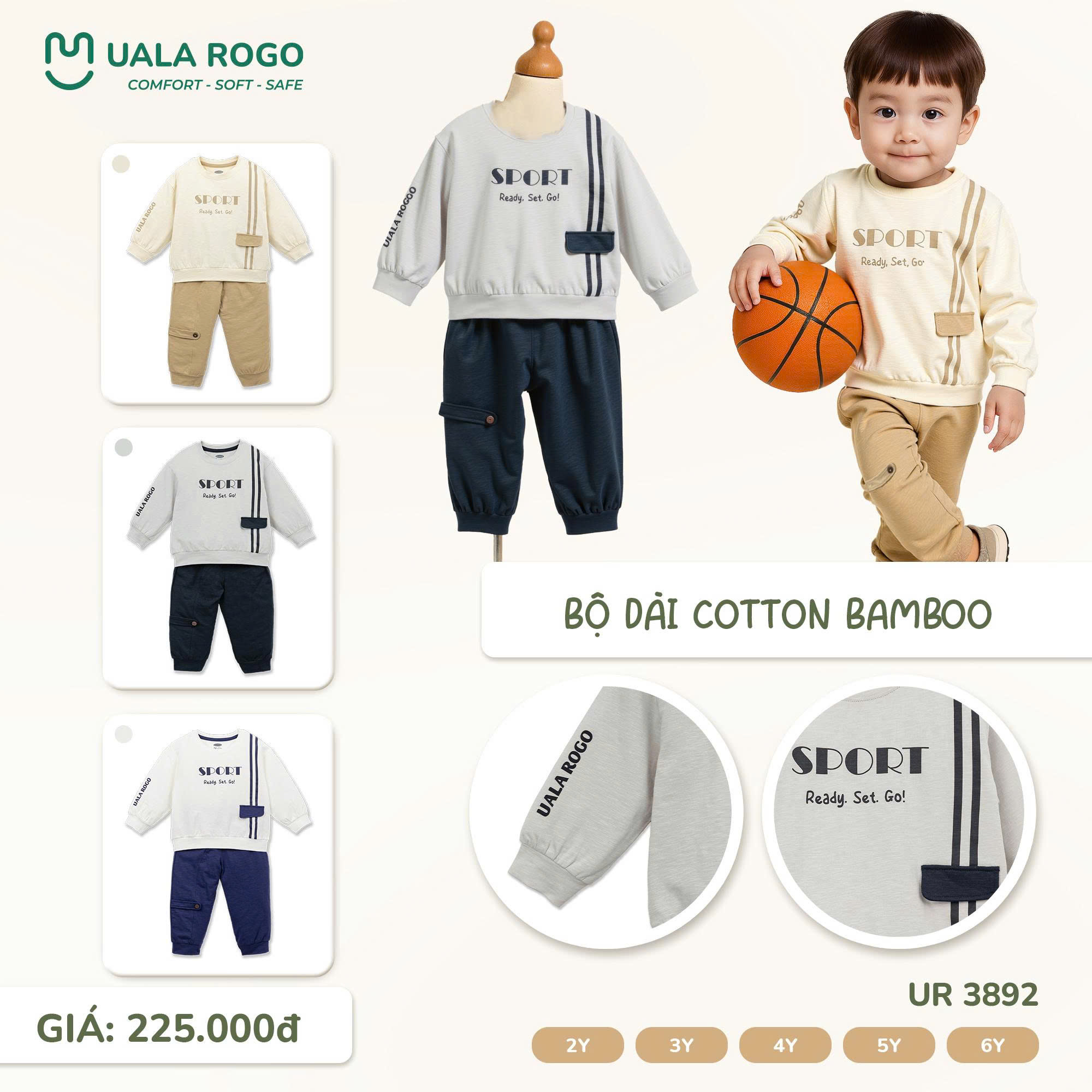 Bộ Dài Cotton Bamboo UR 3892