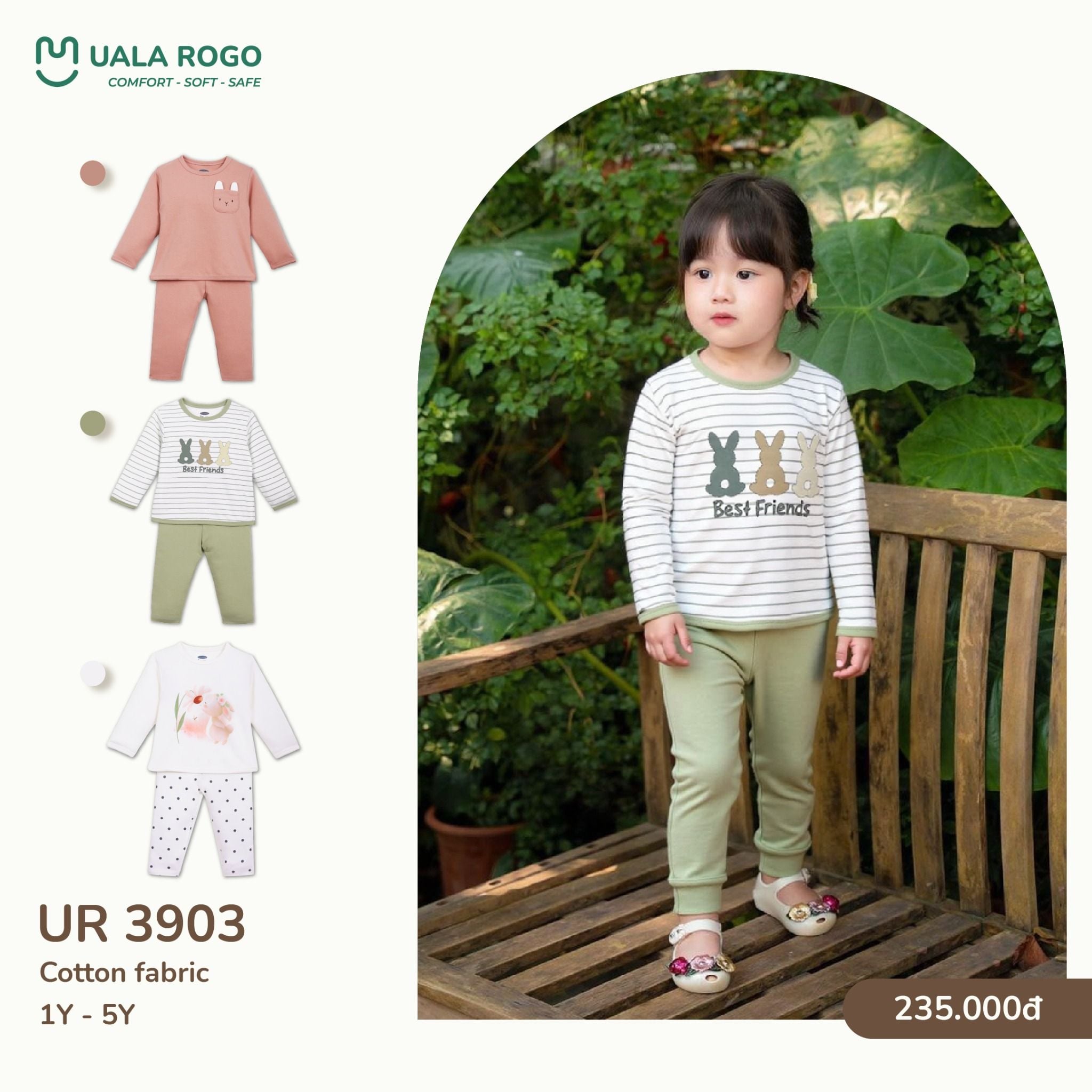  Bộ Dài Tay Chất Liệu Cotton UR 3903 