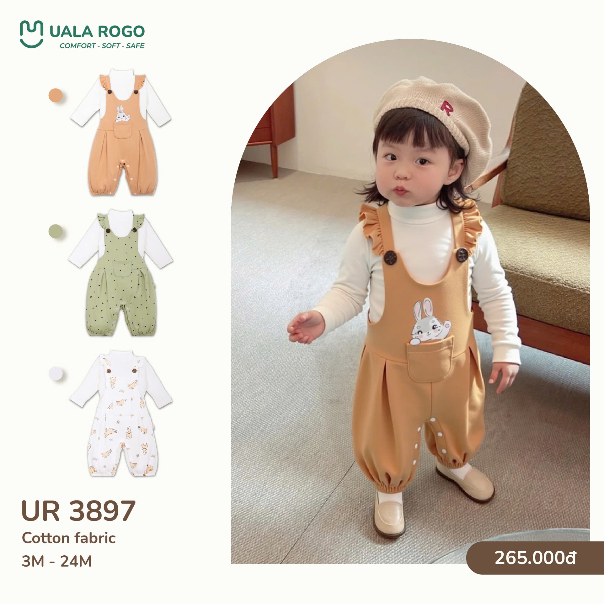 Bộ Body Yếm Chất Liệu Cotton UR 3897
