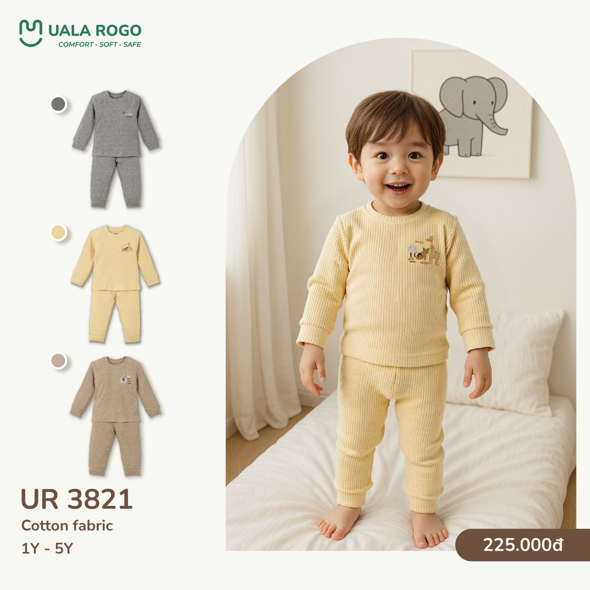  Bộ Dài Tay Hình In Động Vật UR 3821 