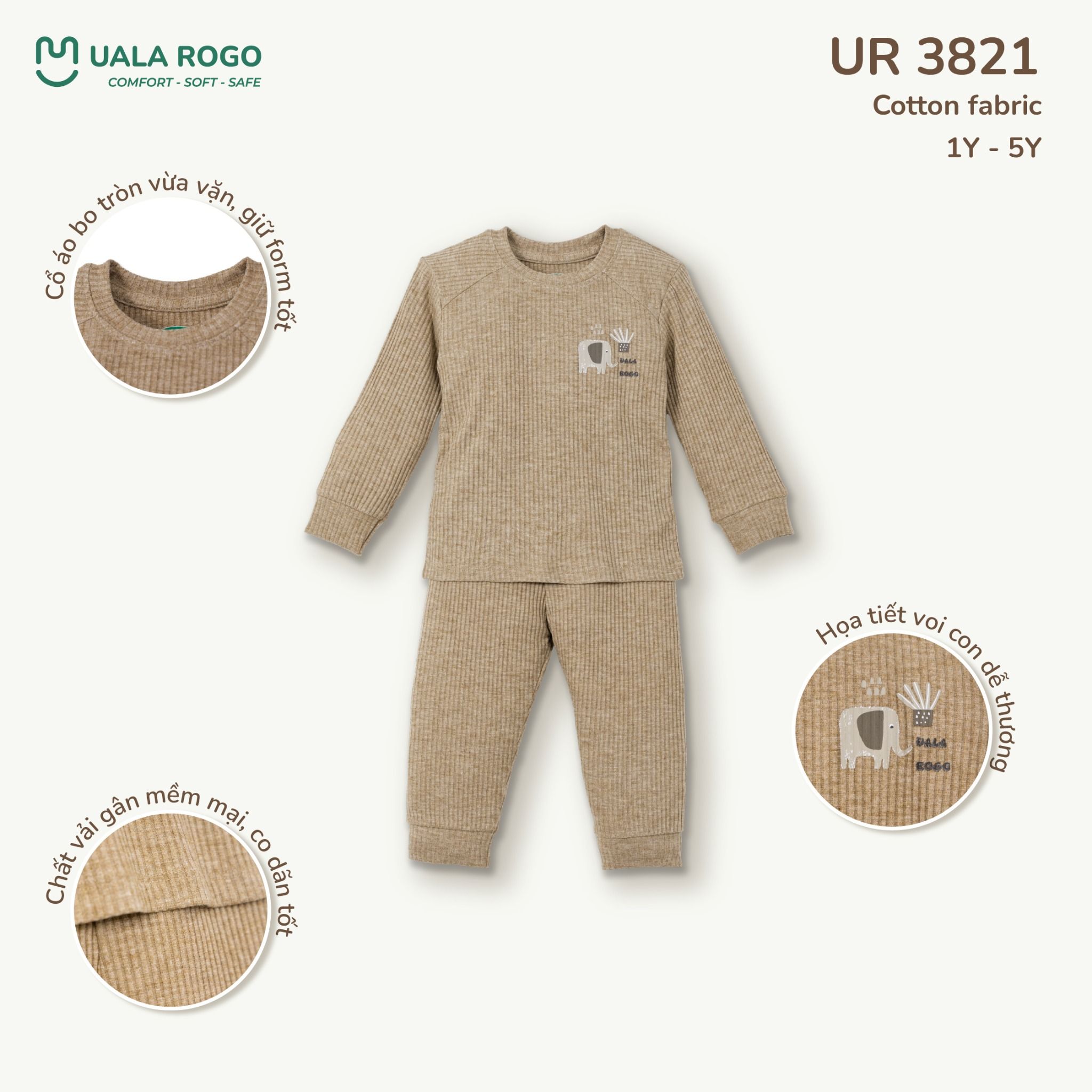  Bộ Dài Tay Hình In Động Vật UR 3821 