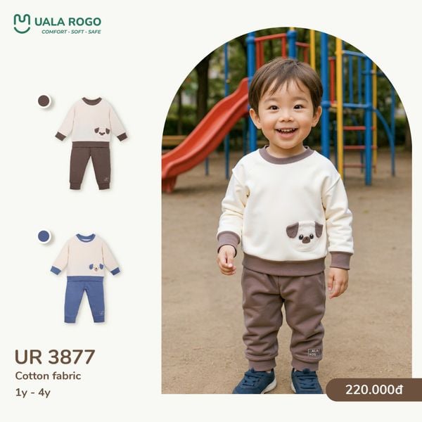  Bộ Dài Hình Gấu Chất Liệu Cotton UR 3877 