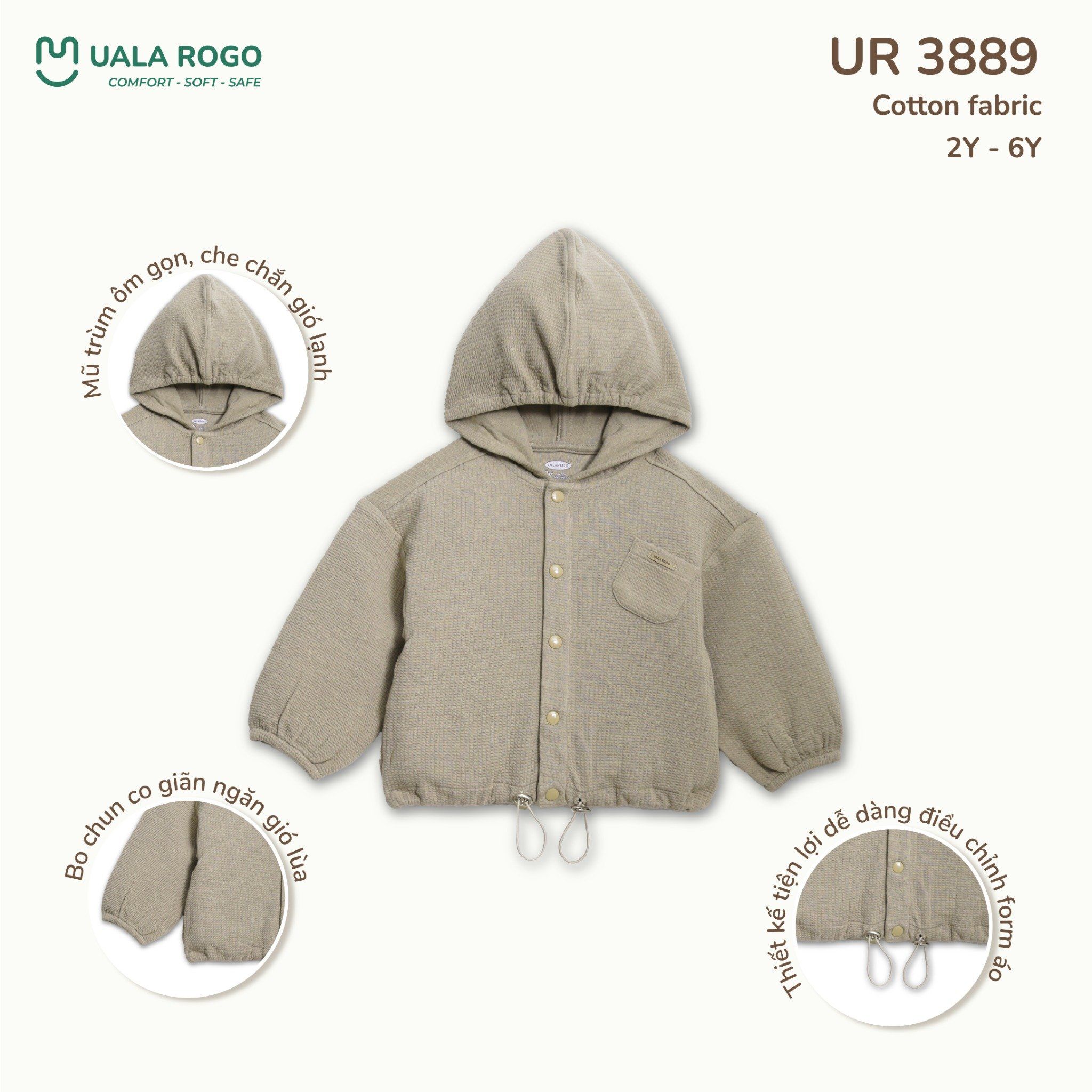  Áo Khoác Chất Liệu Cotton UR 3889 