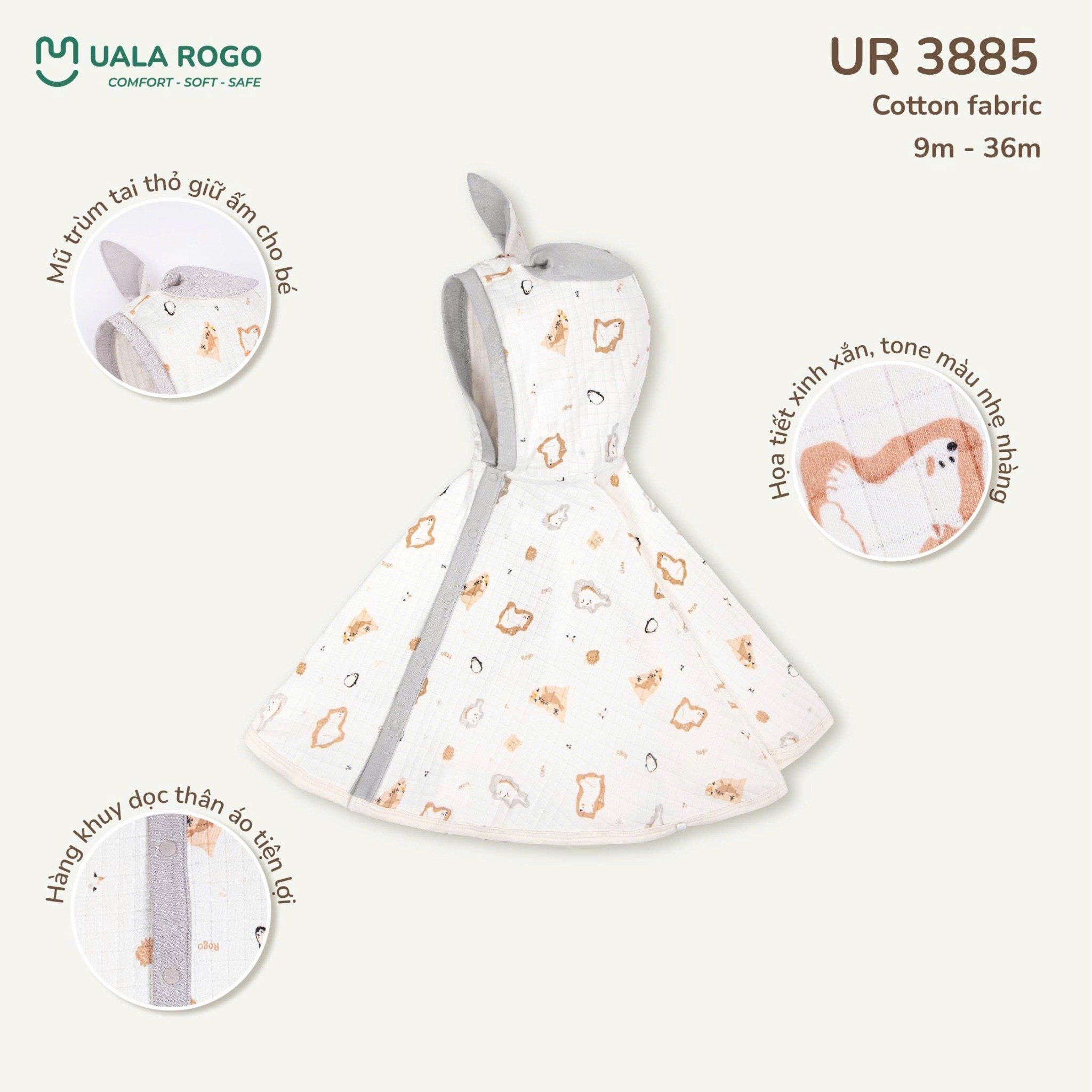  Áo Choàng Chất Liệu Cotton UR 3885 