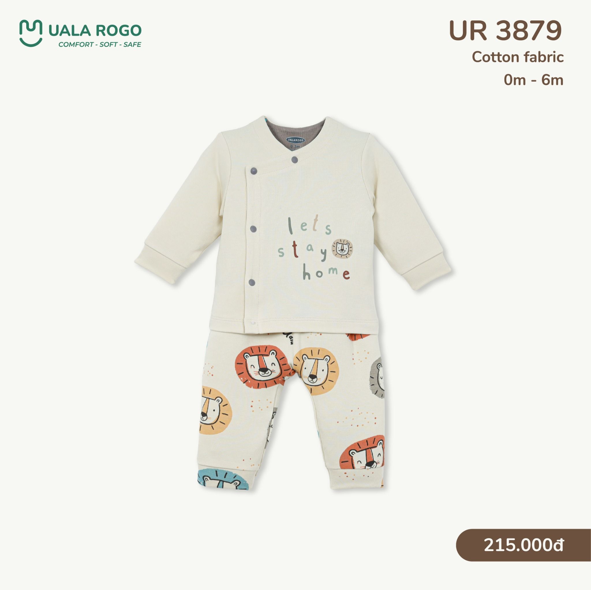  Bộ Sơ Sinh Dài Tay Hình Động Vật UR 3879 