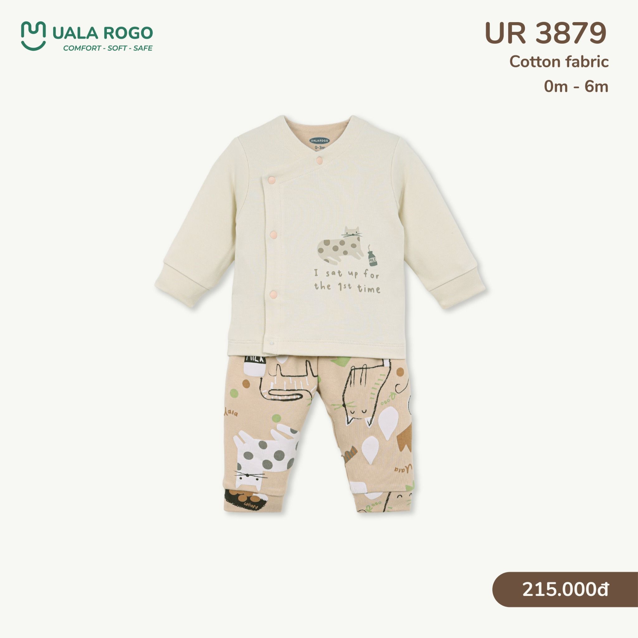  Bộ Sơ Sinh Dài Tay Hình Động Vật UR 3879 