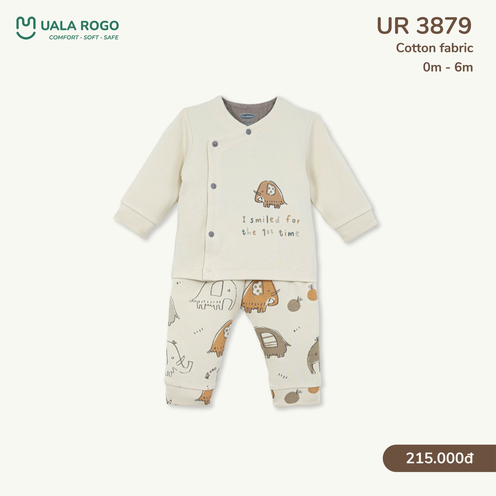  Bộ Sơ Sinh Dài Tay Hình Động Vật UR 3879 