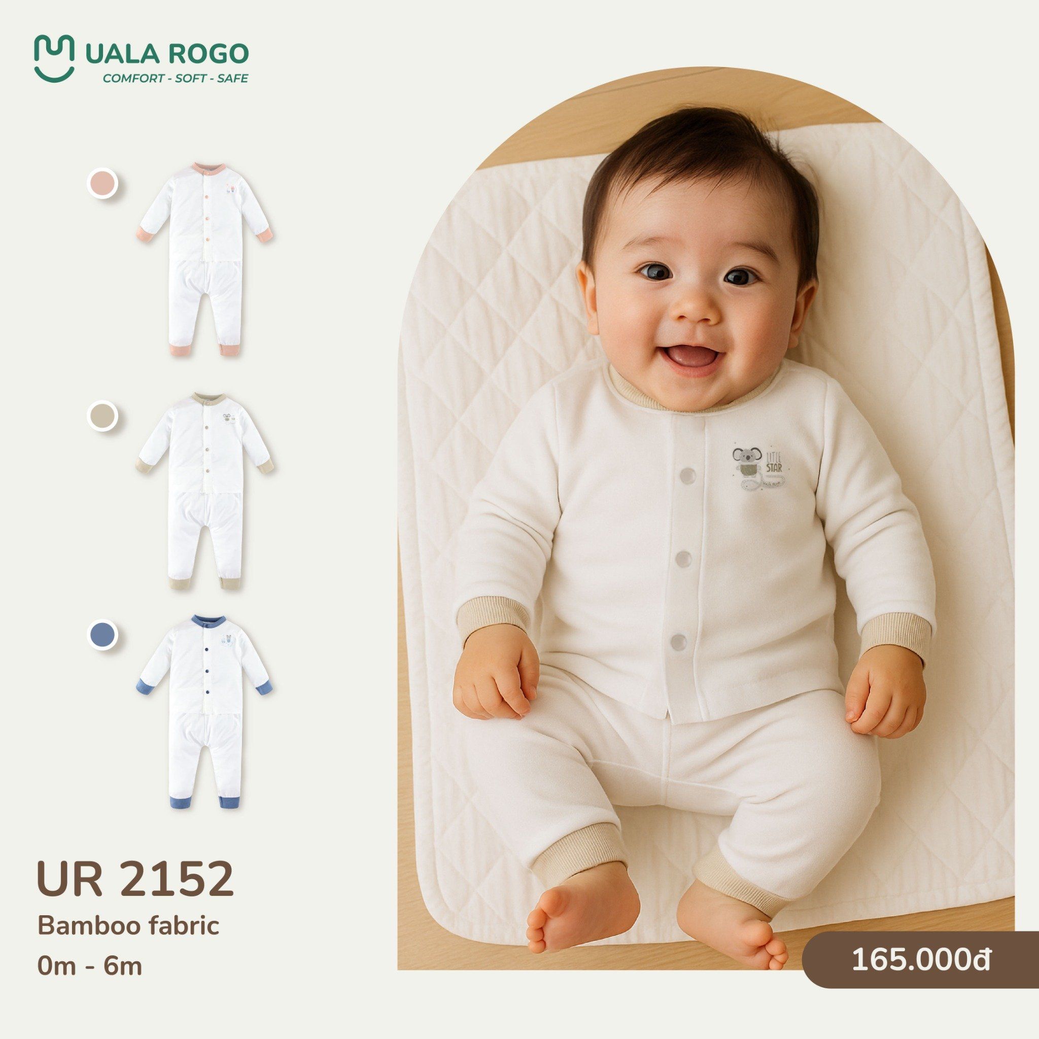  Bộ Sơ Sinh Cài Giữa UR 2152 