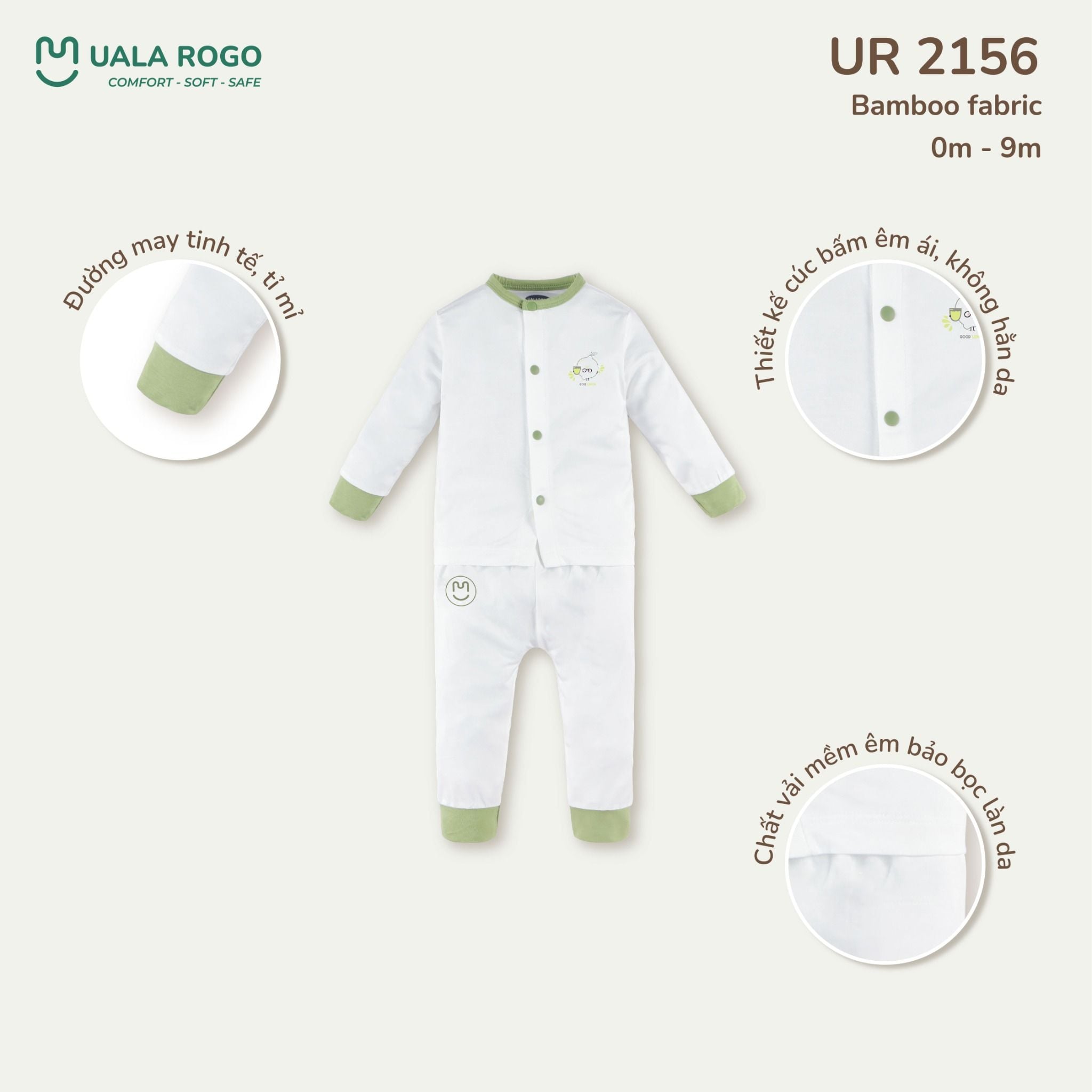  Bộ Dài Tay Sơ Sinh Cho Bé UR 2156 