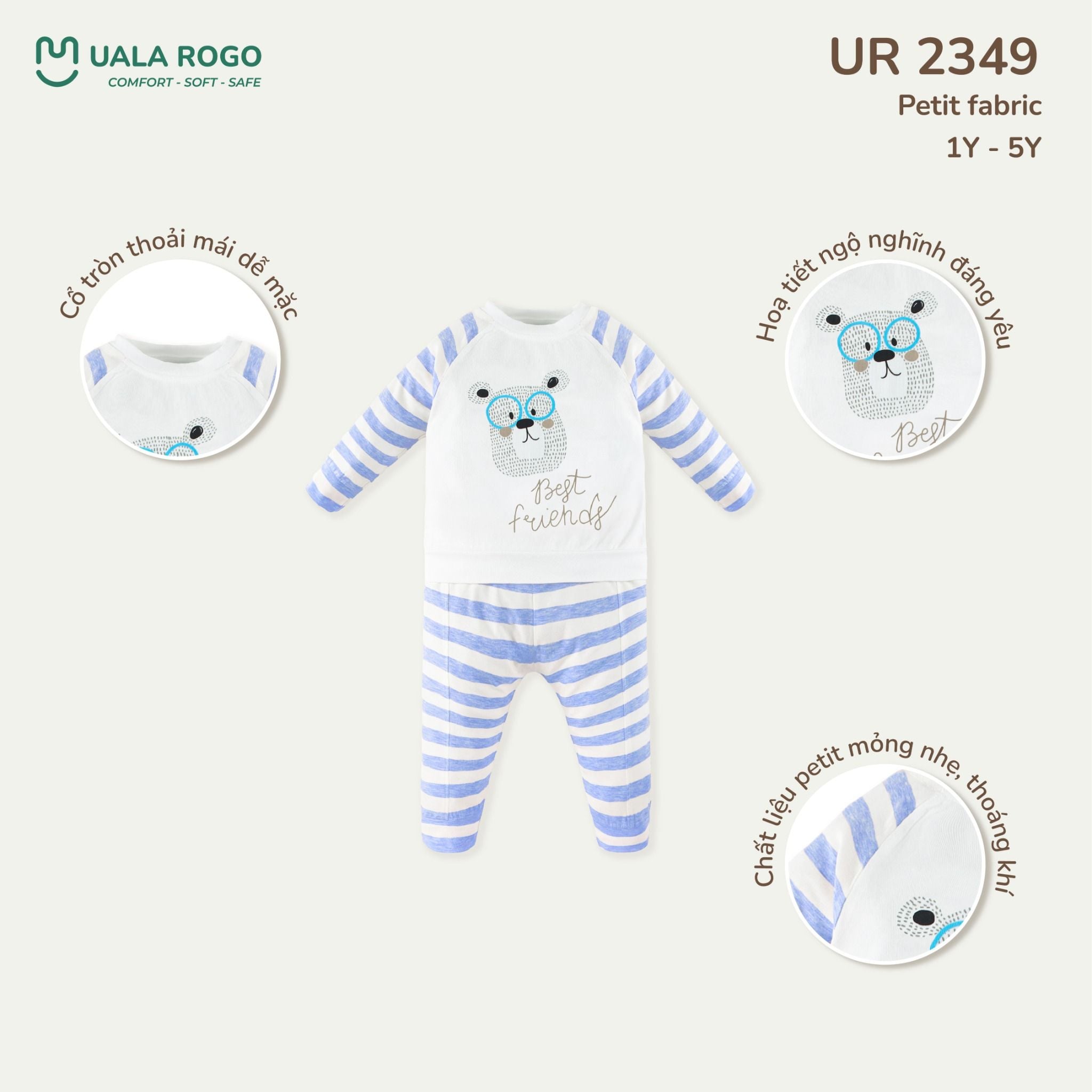  Bộ Quần Áo Dài Tay Cho Bé UR 2349 