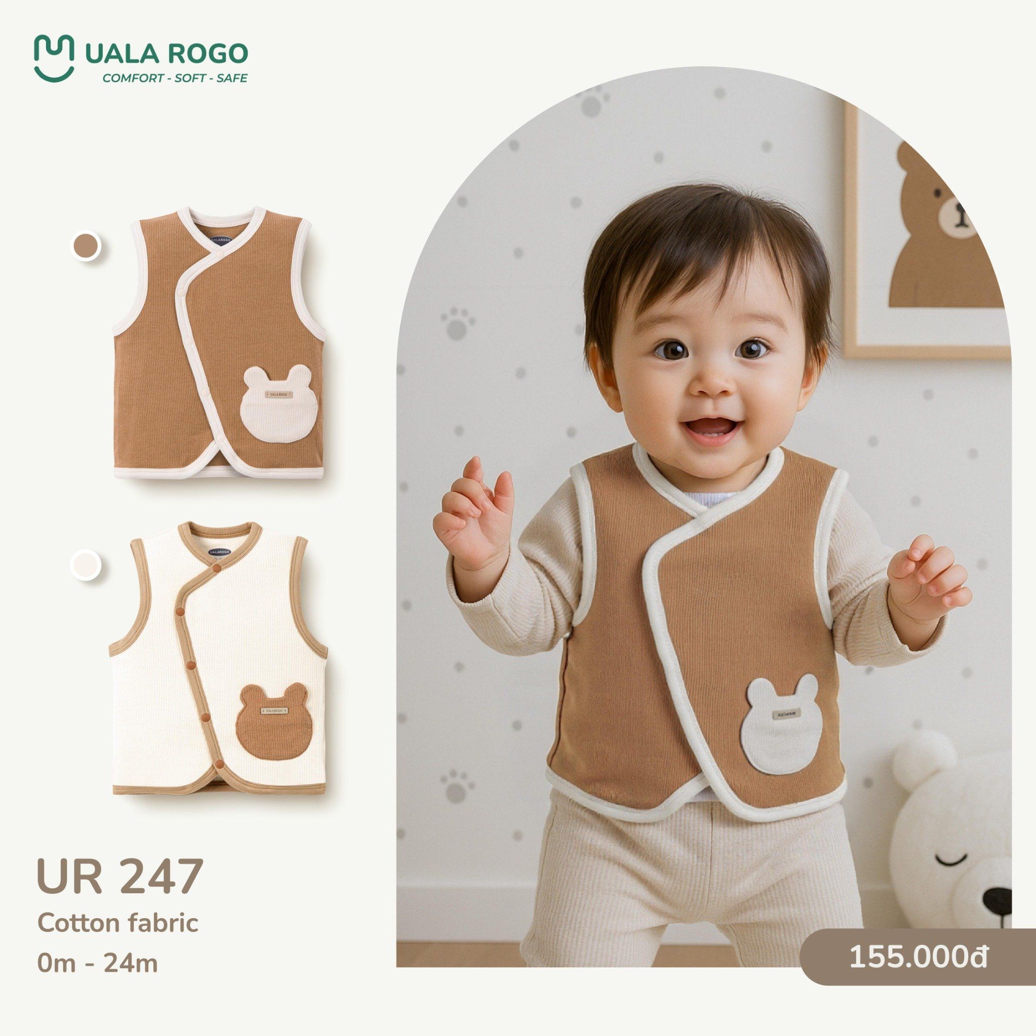  Áo Gile Cotton UR 247 