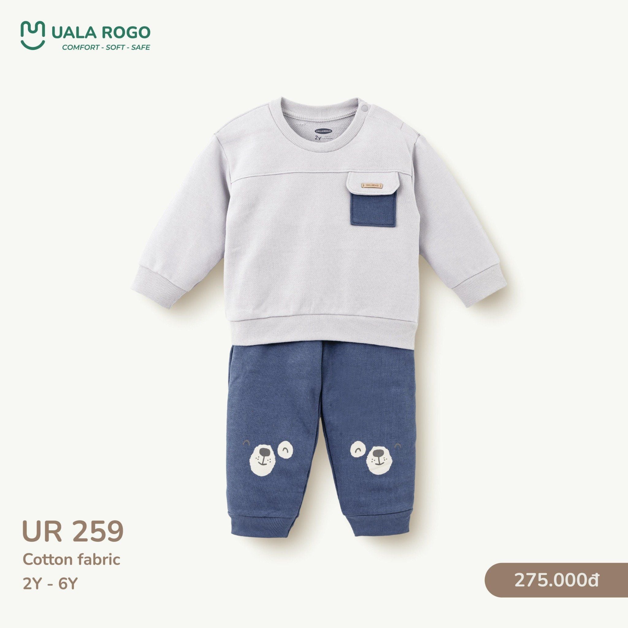  Bộ Dài Chất Liệu Cotton Cho Bé UR 259 