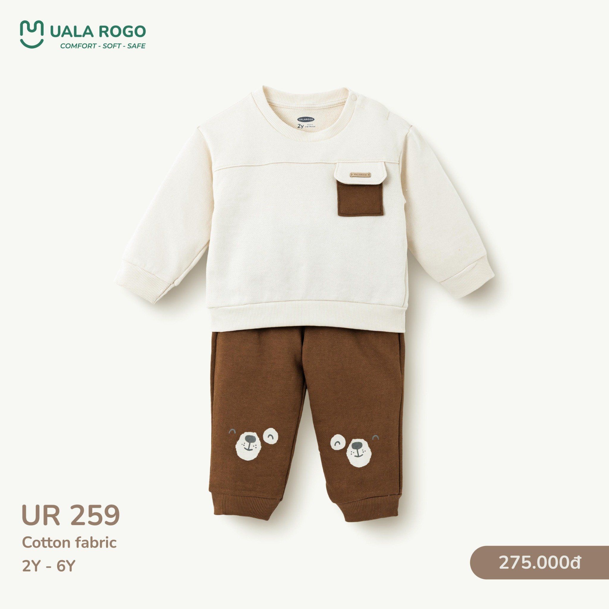  Bộ Dài Chất Liệu Cotton Cho Bé UR 259 