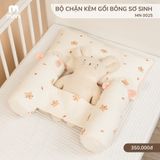  Bộ Chặn Kèm Gối Bông Sơ Sinh MN 0025 