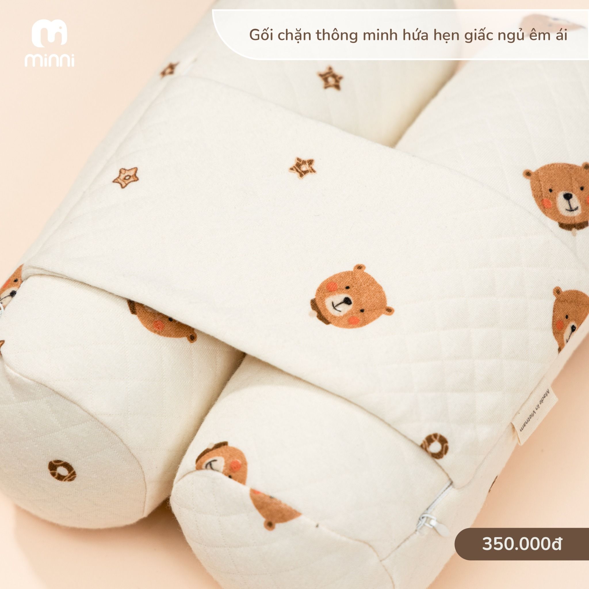  Bộ Chặn Kèm Gối Bông Sơ Sinh MN 0025 