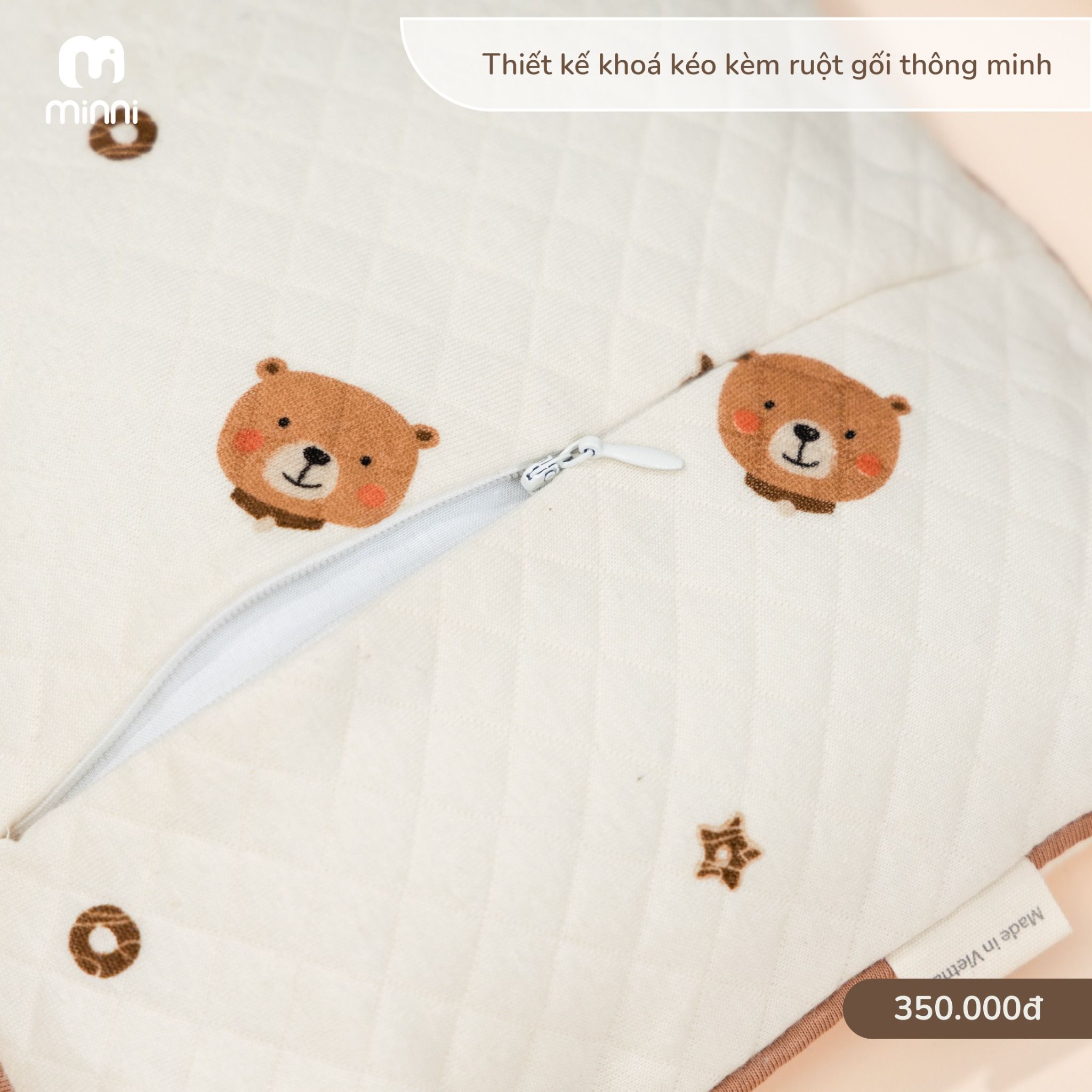  Bộ Chặn Kèm Gối Bông Sơ Sinh MN 0025 