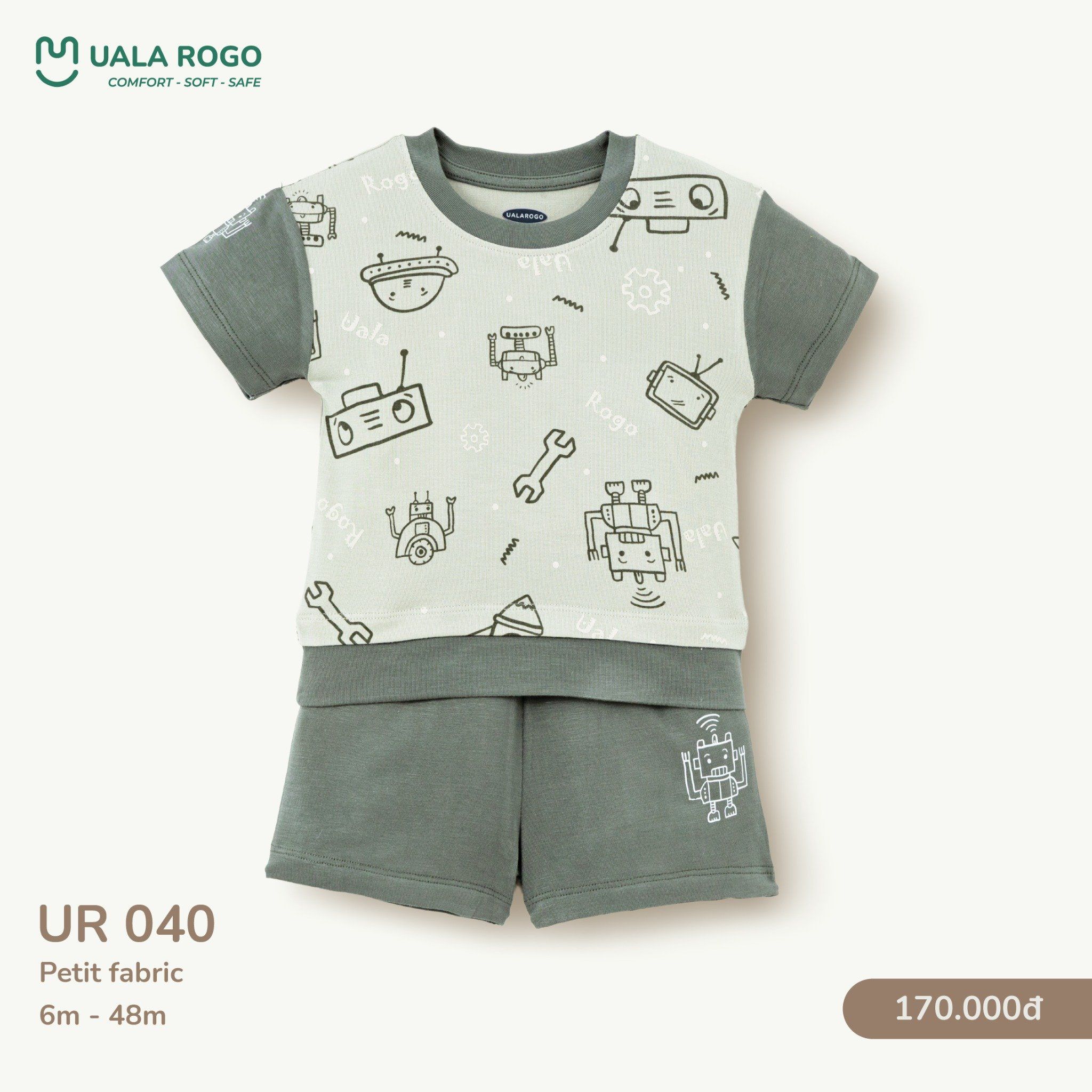  Bộ Cộc Tay Họa Tiết Hoạt Hình Cho Bé UR 040 