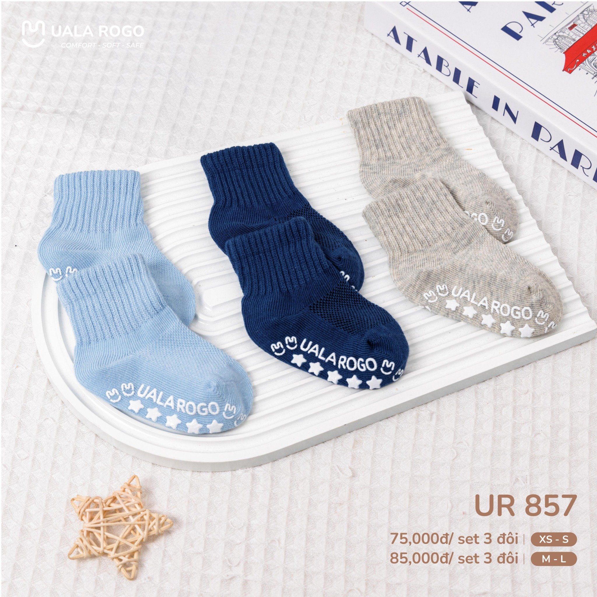  Set 3 Đôi Tất UalaRogo UR 857 