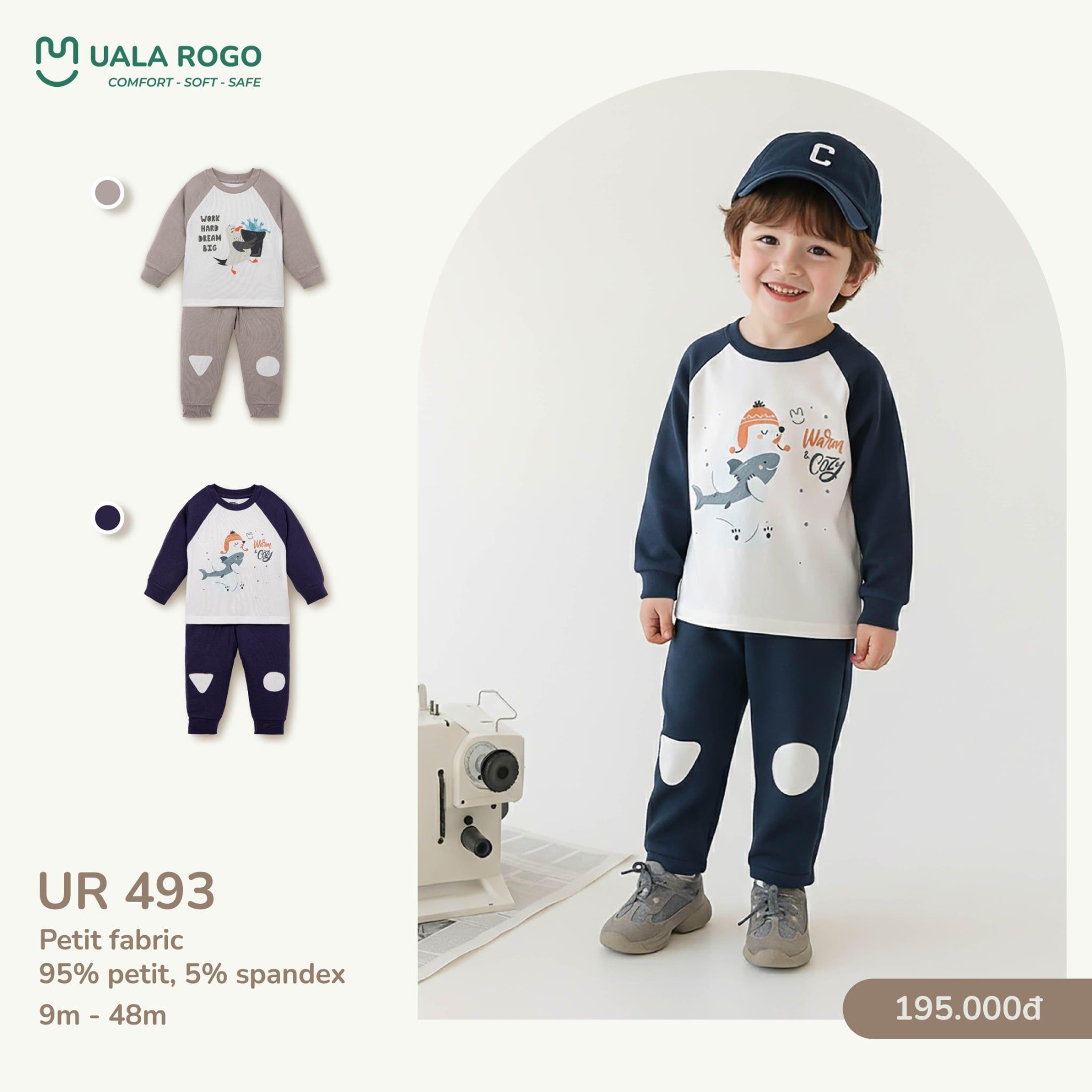  Bộ Dài Chất Liệu Petit Cho Bé UR 493 