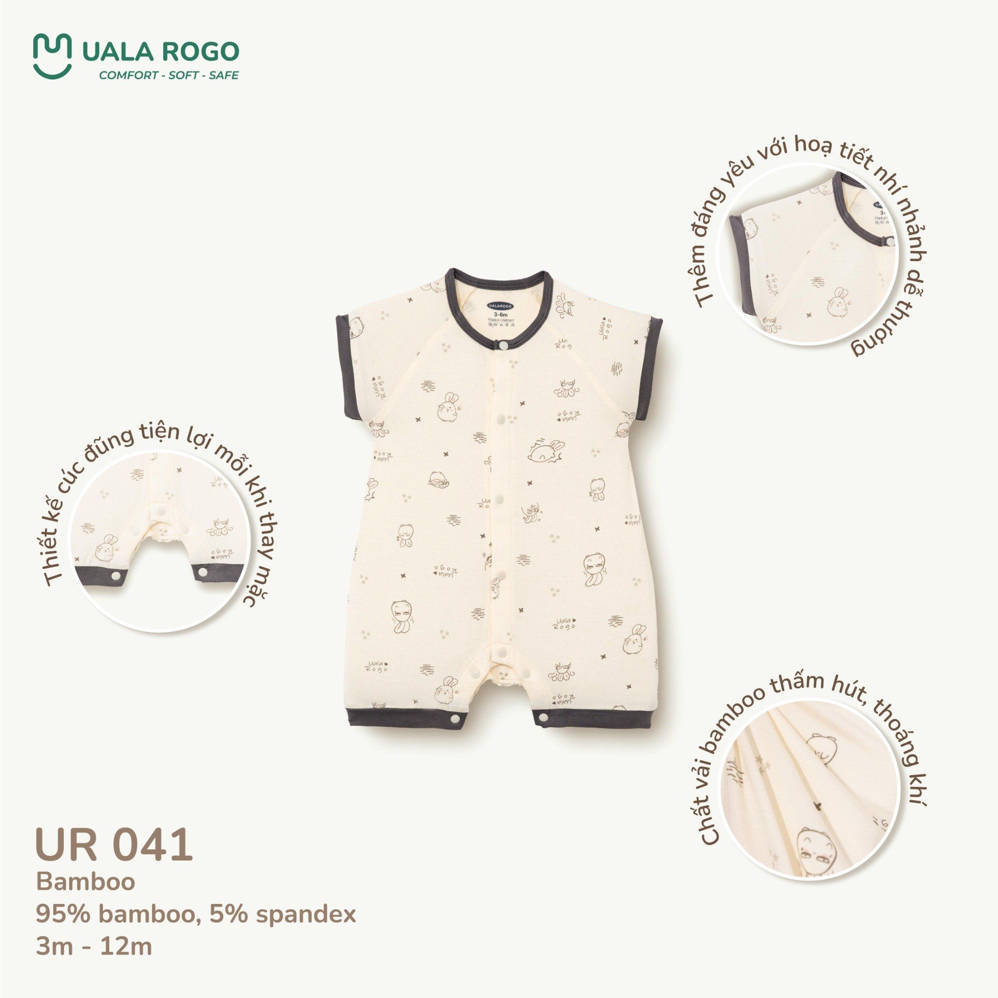  Bộ Cộc Tay Chất Liệu Bamboo UR 041 