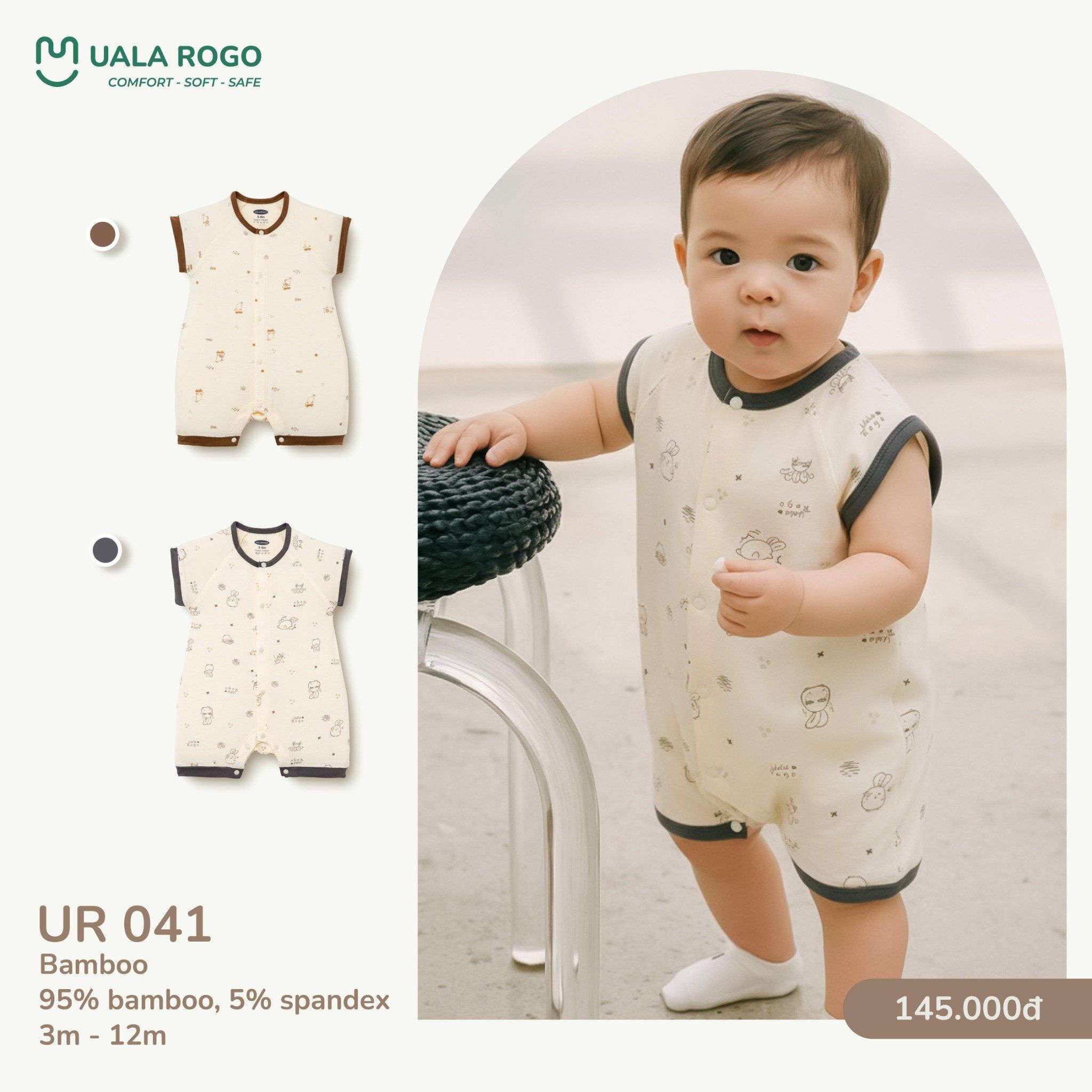  Bộ Cộc Tay Chất Liệu Bamboo UR 041 