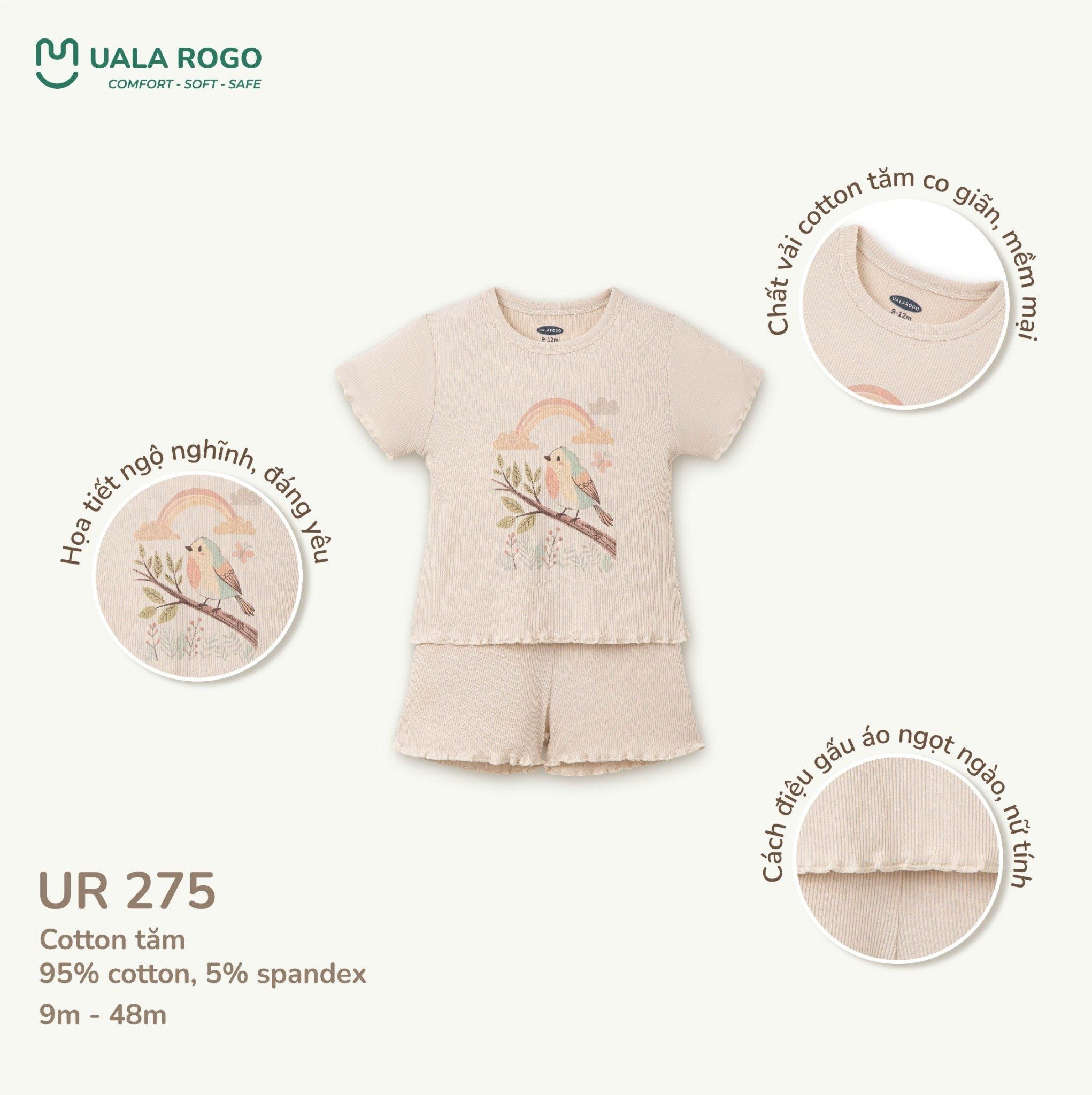  Bộ Cộc Tay Họa Tiết Chú Thỏ Cho Bé UR 275 