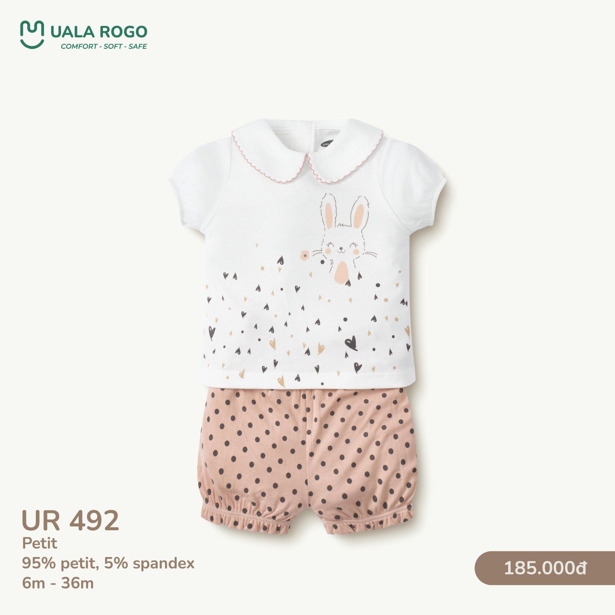  Bộ Cộc Tay Họa Tiết Hoạt Hình Cho Bé UR 492 