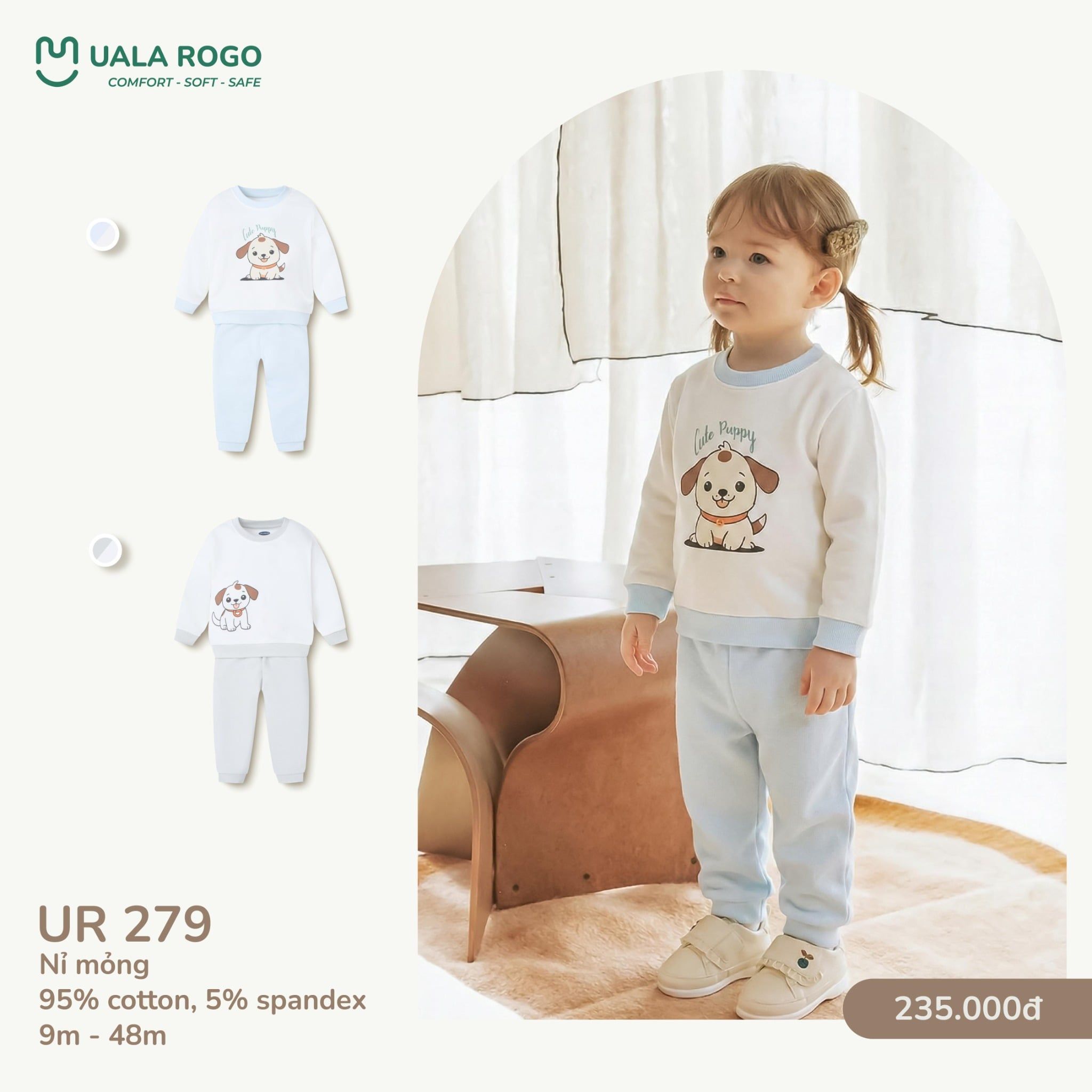  Bộ Dài Tay Họa Tiết Cho Bé UR 279 