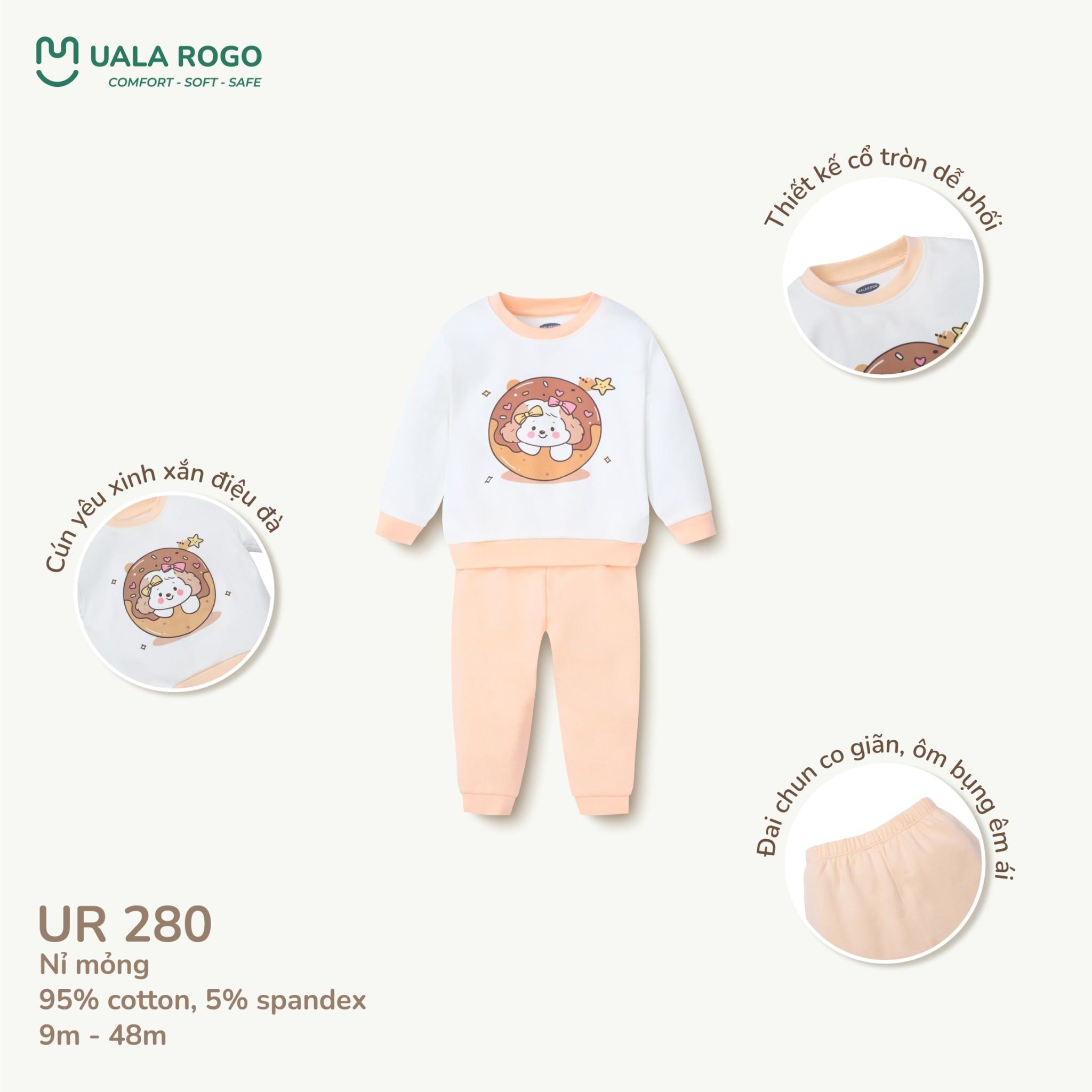  Bộ Dài Tay Cho Bé UR 280 