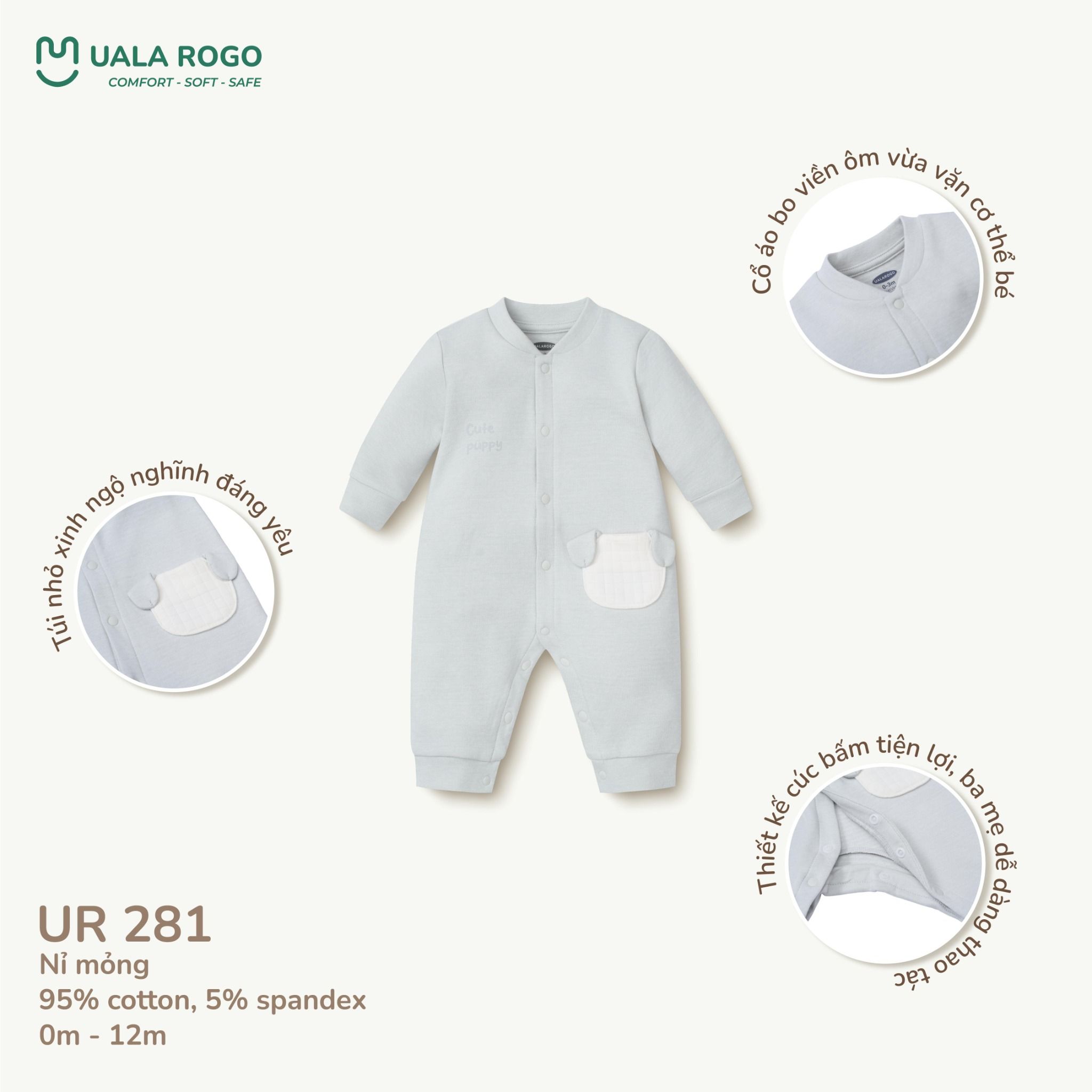  Body Dài Tay Cho Bé UR 281 