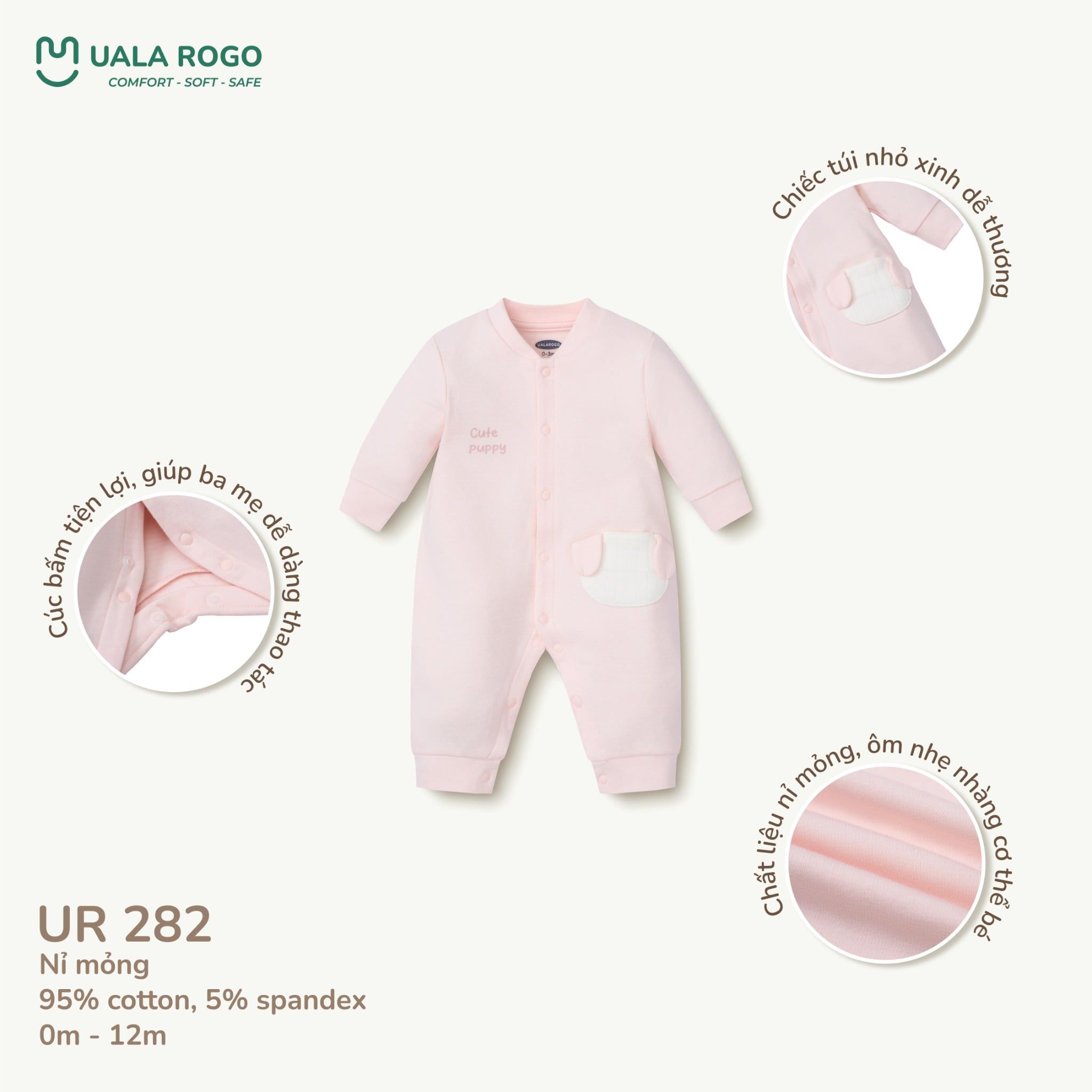 Body Dài Tay Cho Bé UR 282 