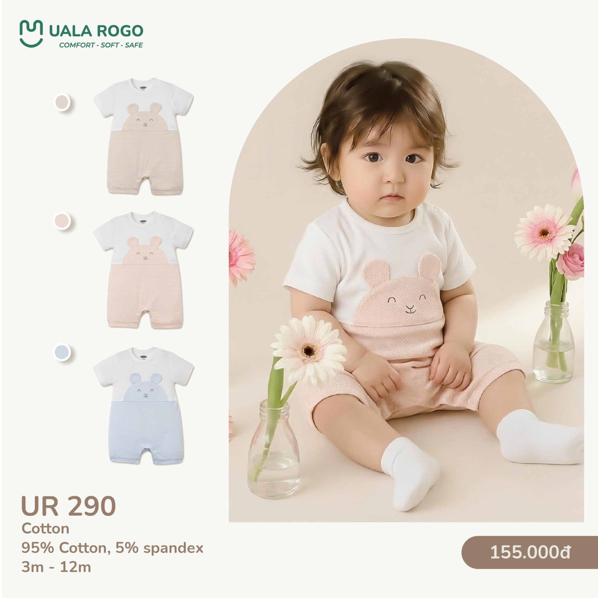  Body Cộc Tay Cho Bé UR 290 