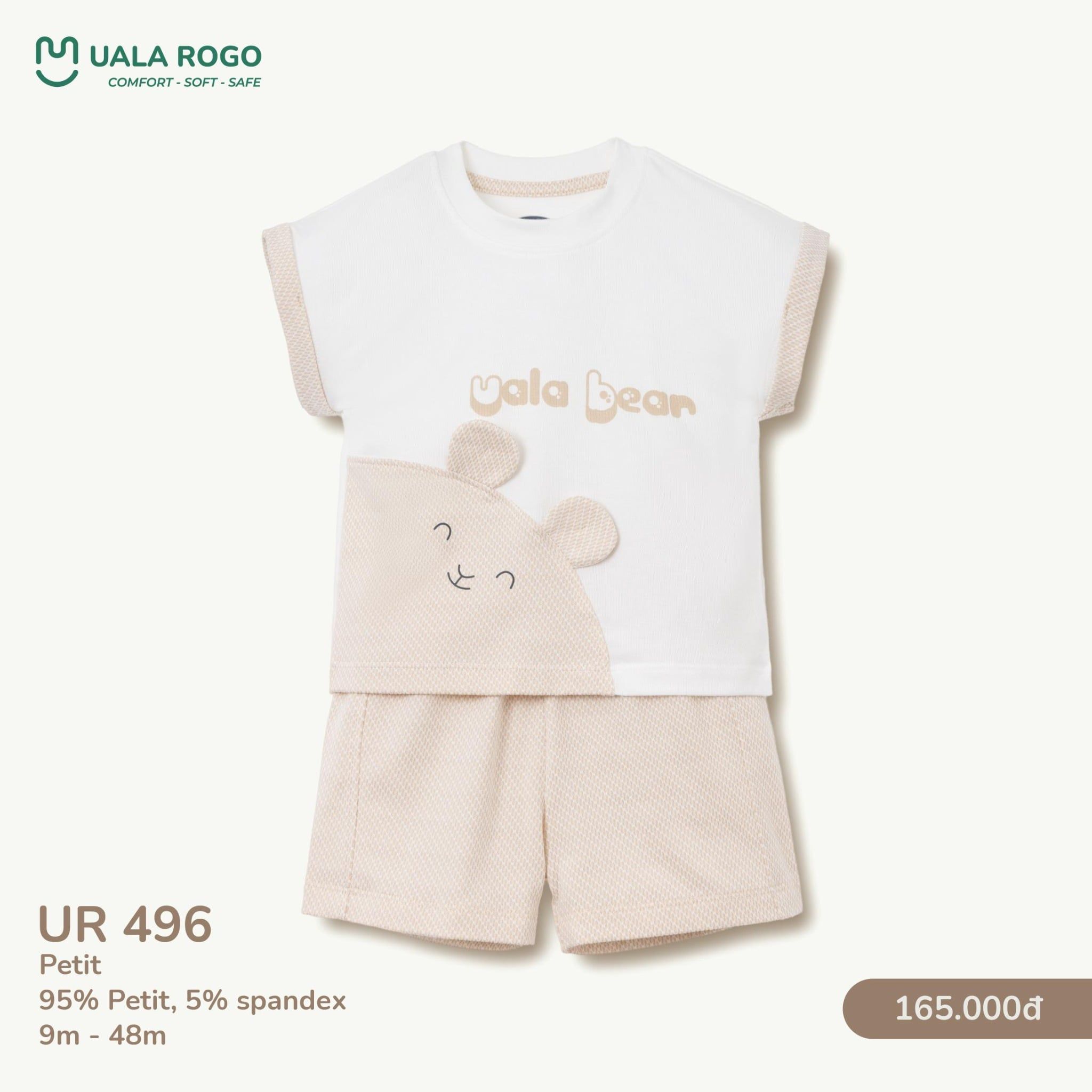  Bộ Cộc Tay Họa Tiết Thỏ Cho Bé UR 496 