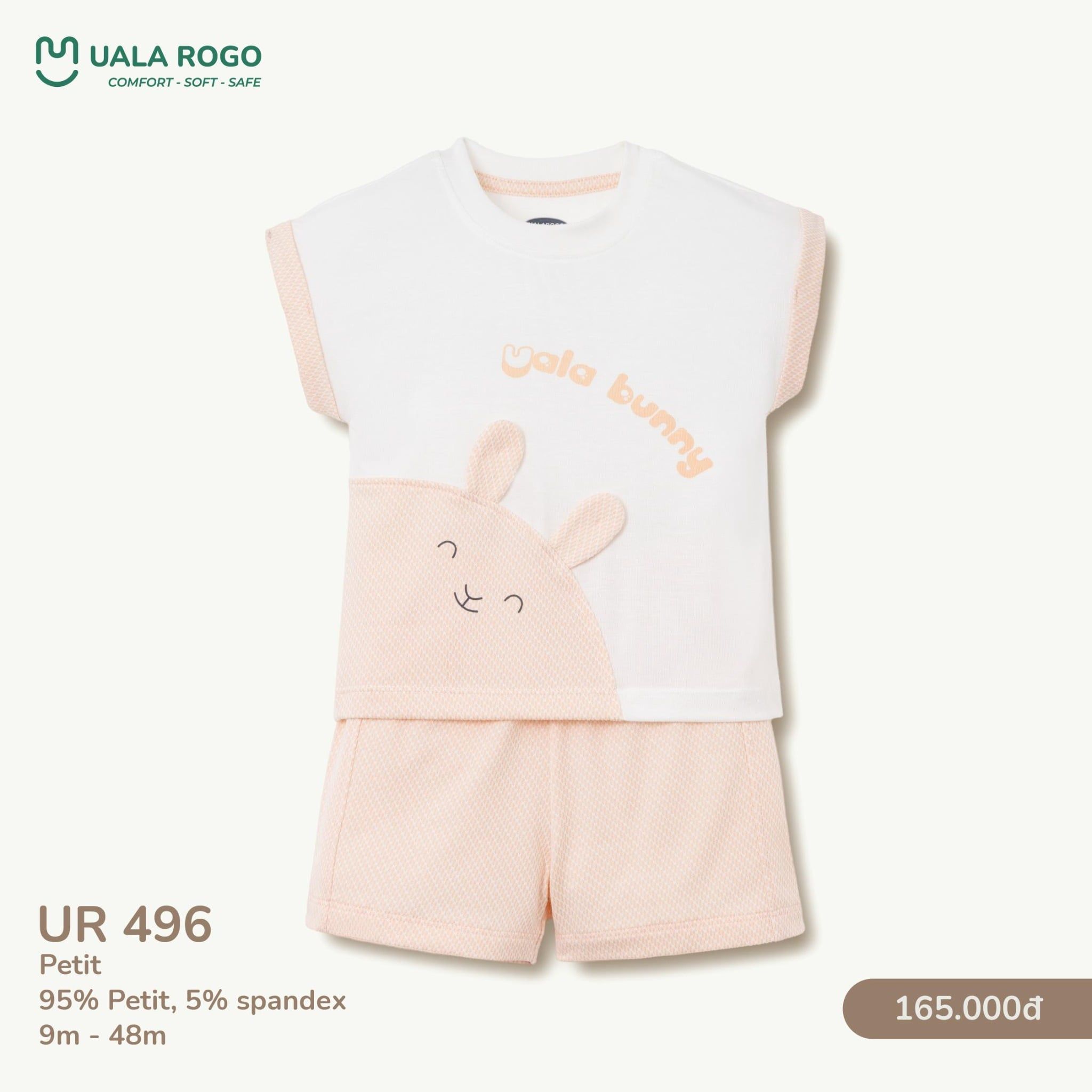  Bộ Cộc Tay Họa Tiết Thỏ Cho Bé UR 496 