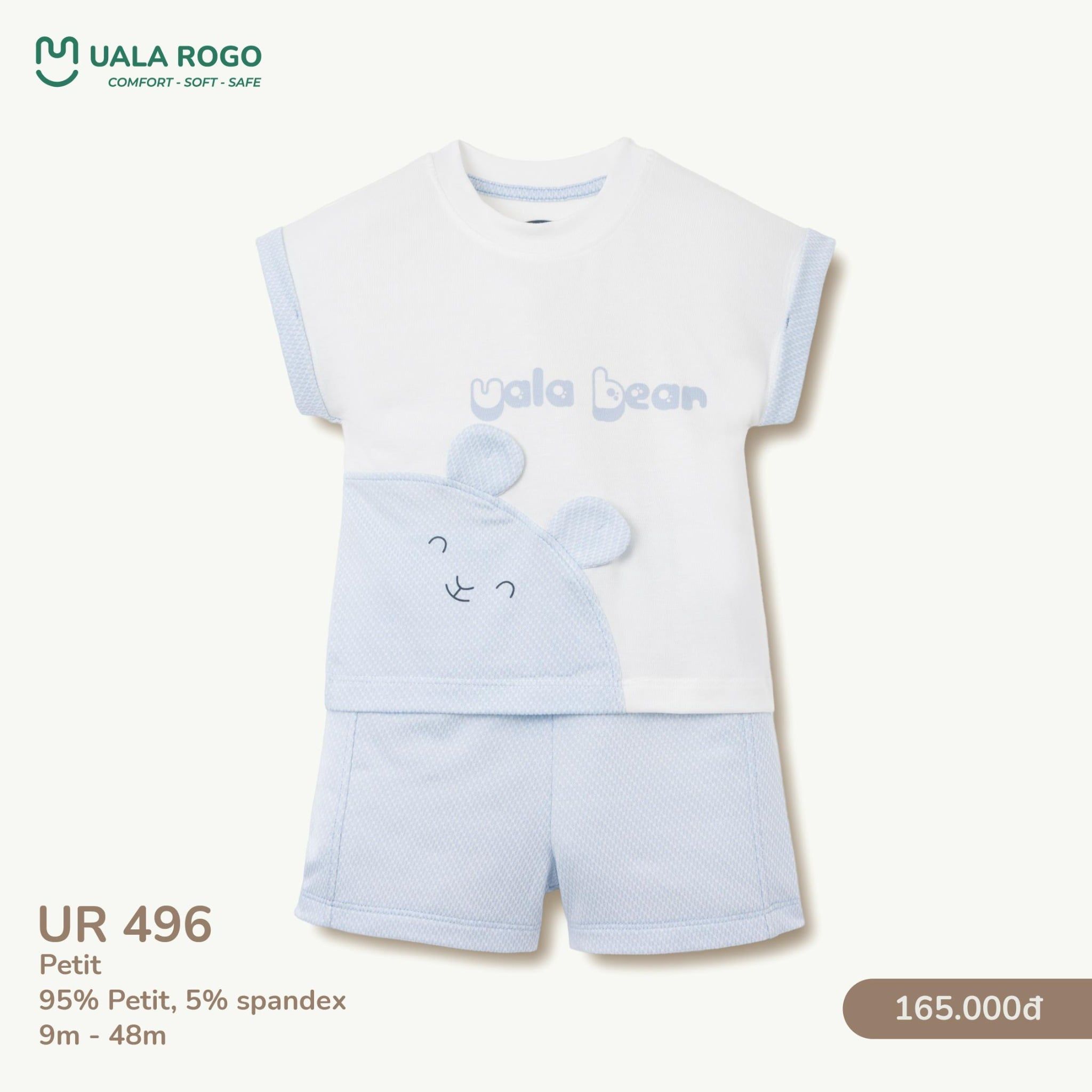  Bộ Cộc Tay Họa Tiết Thỏ Cho Bé UR 496 