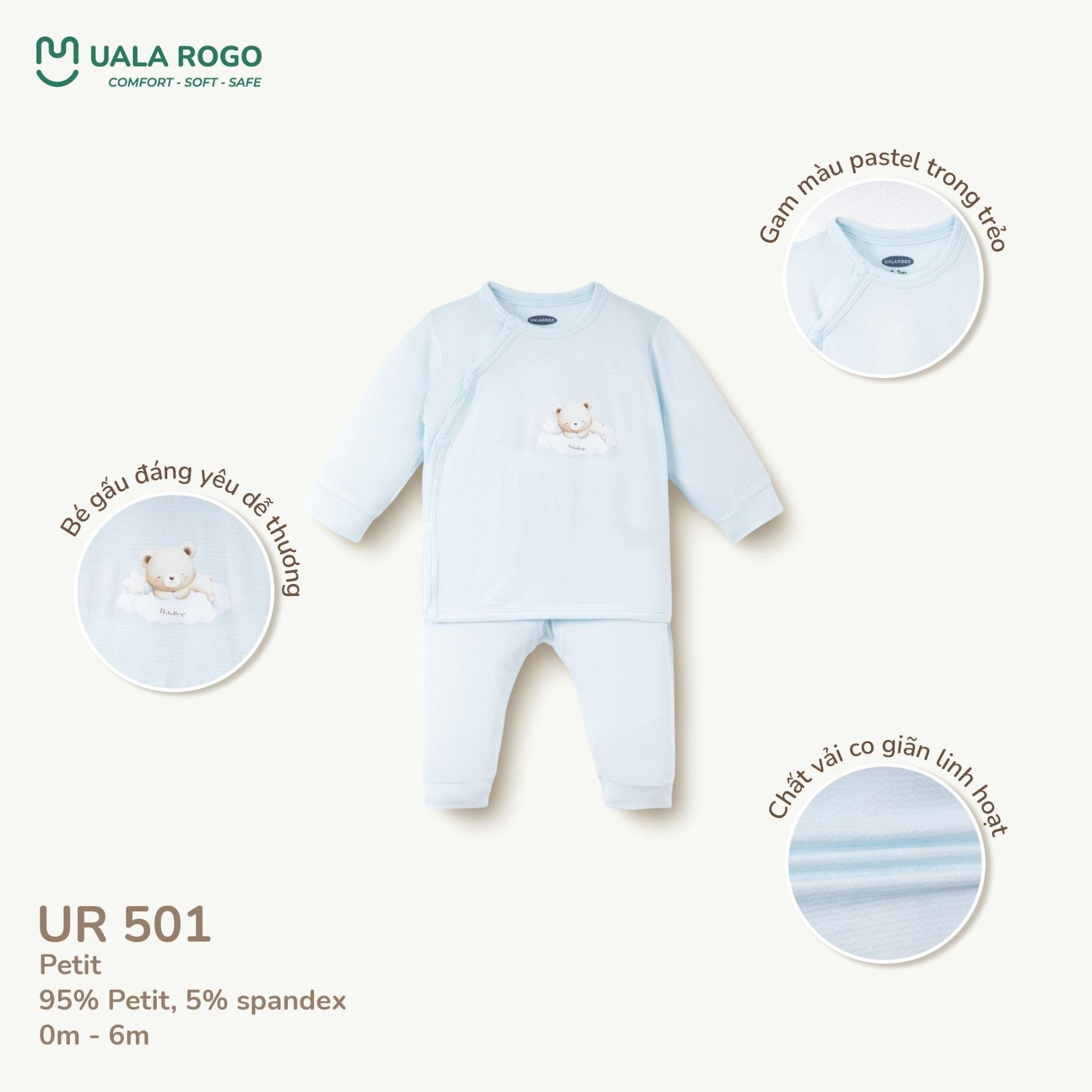  Bộ Dài Tay Cho Bé UR 501 