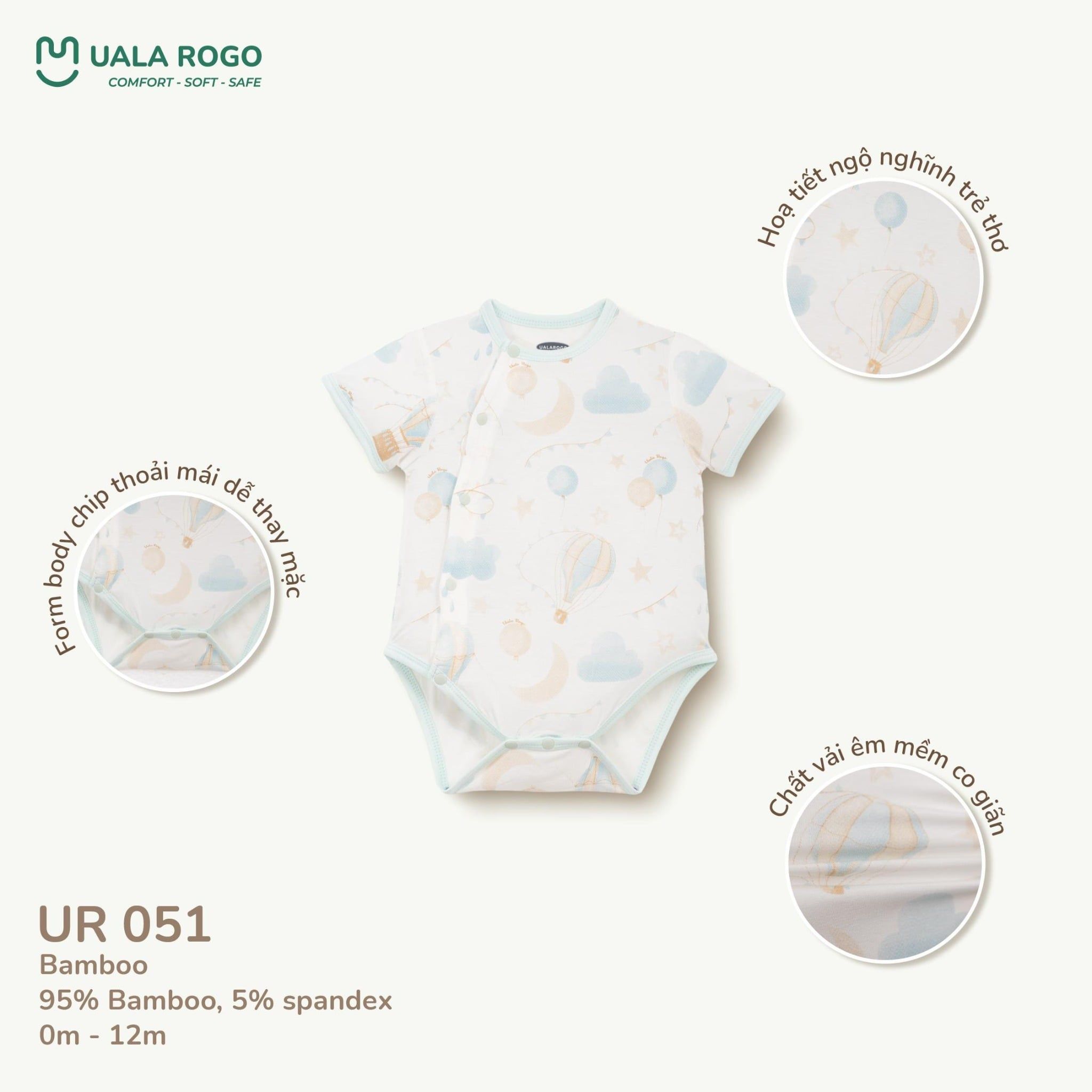  Body Cộc Tay Cho Bé UR 051 