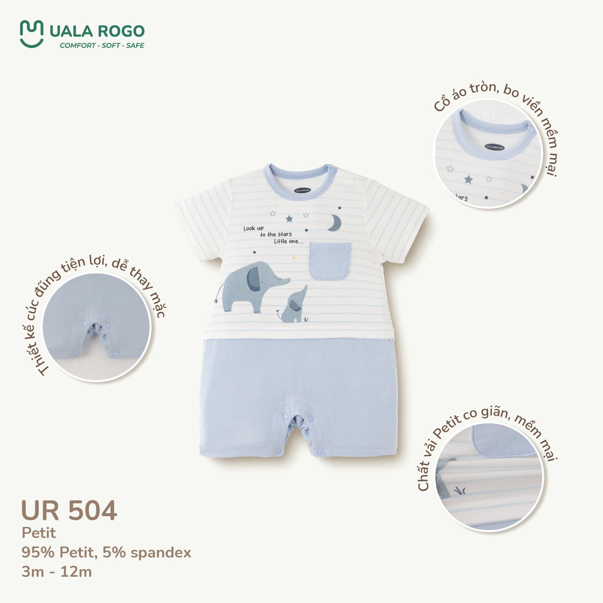  Body Cộc Tay Cho Bé UR 504 